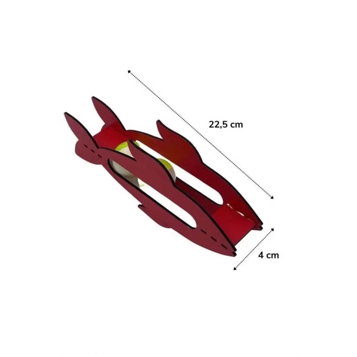 Kediler İçin Ahşap 2 Toplu Eğimli  Sevimli Balık Şeklinde Eğitim Amaçlı Oyuncak