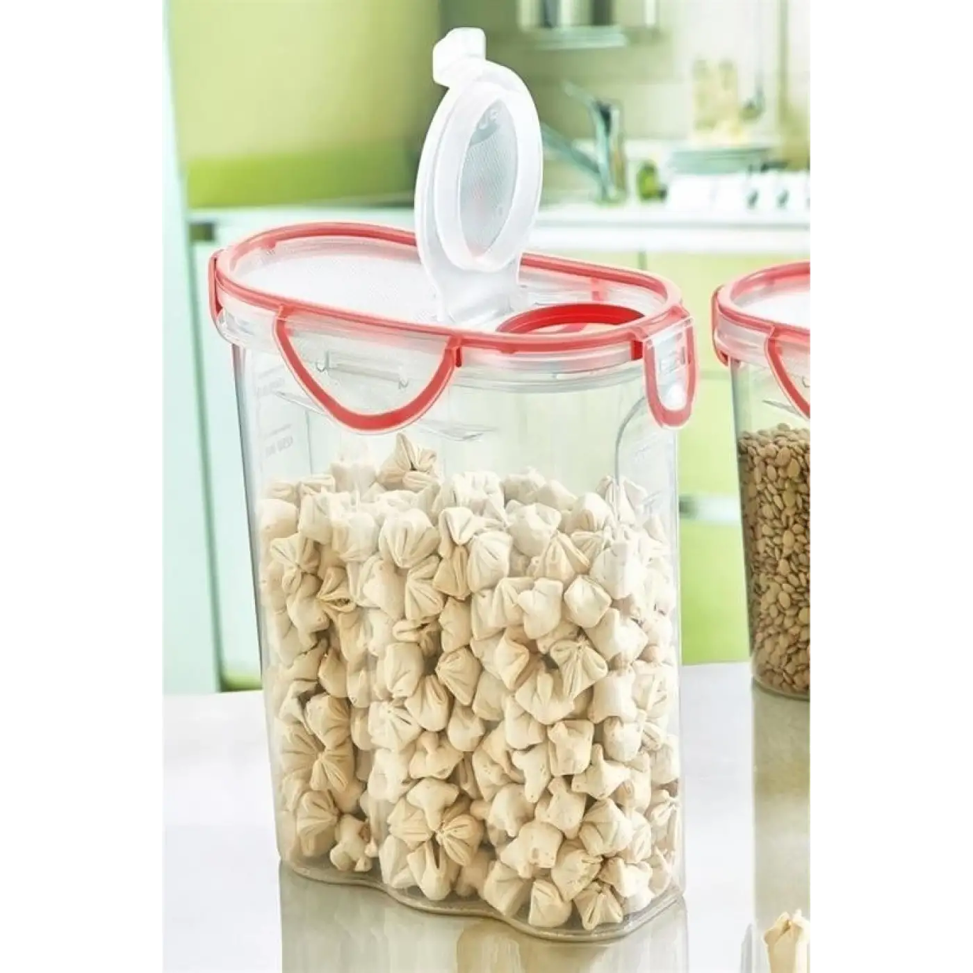 Kilitli Kapaklı Contalı Hava,su Sıvı Geçirmez 2,4 Litre Erzak Saklama Kabı-sa590