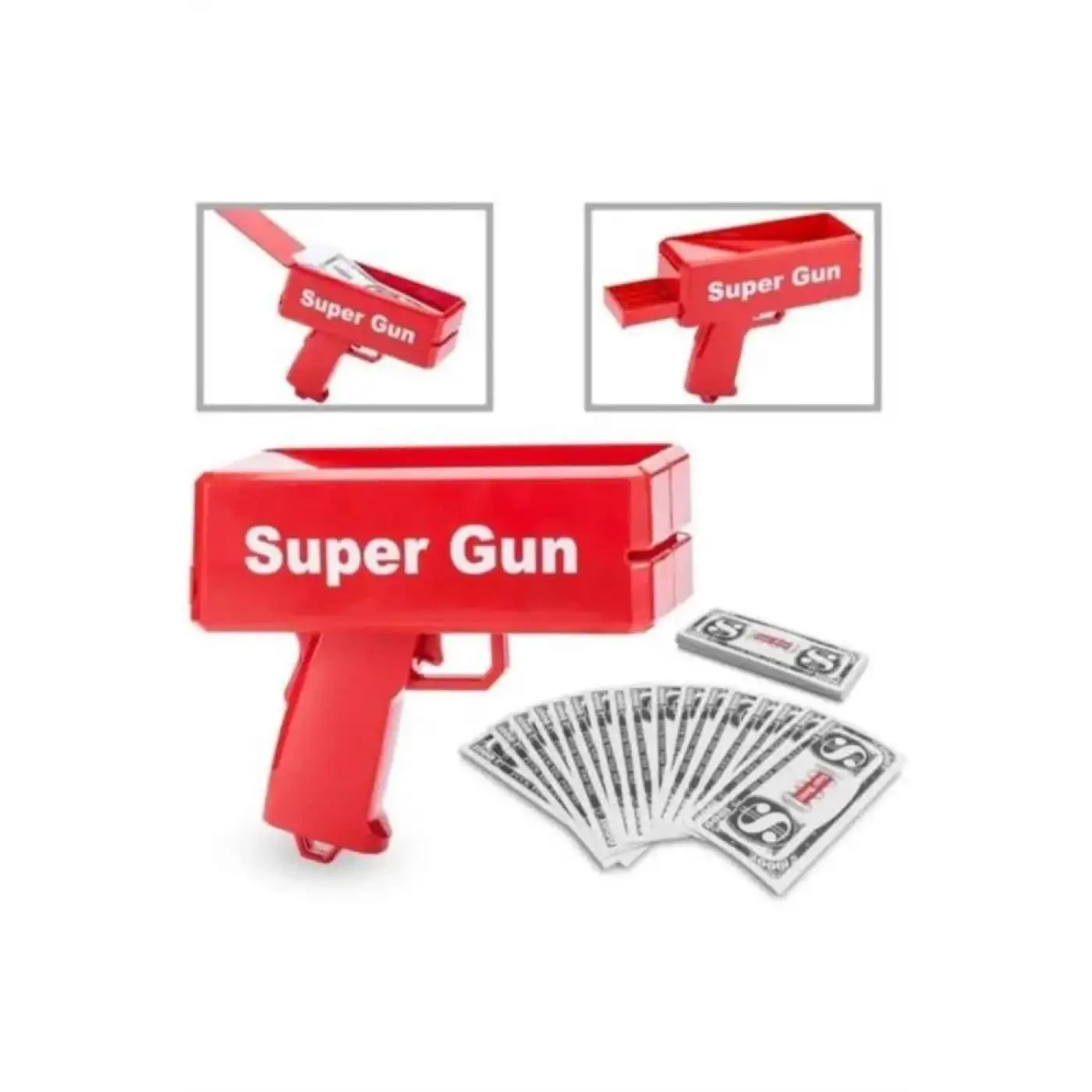 Kırmızı Çocuklara Özel Para Fırlatma Makinesi Para Saçma Tabancası
