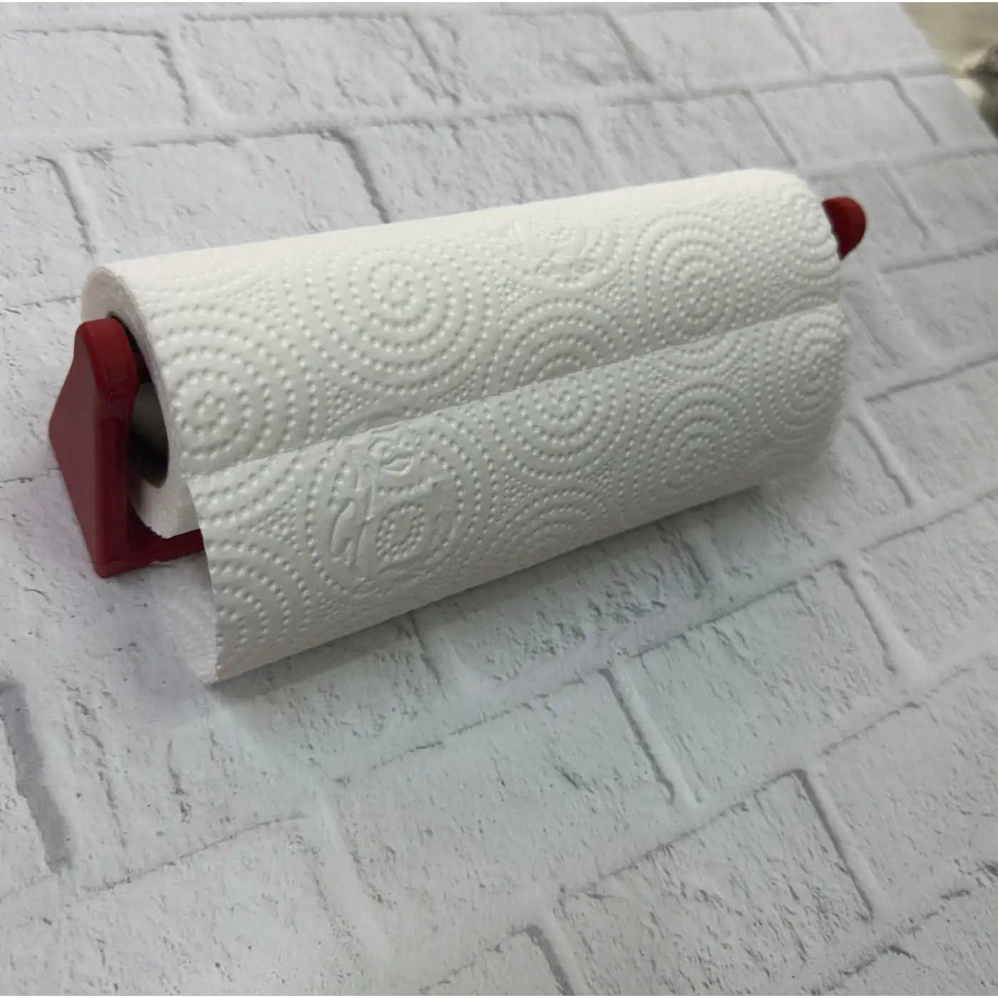 Kırmızı Peçete Askısı Mutfak Duvar Tipi Peçetelik Organizer