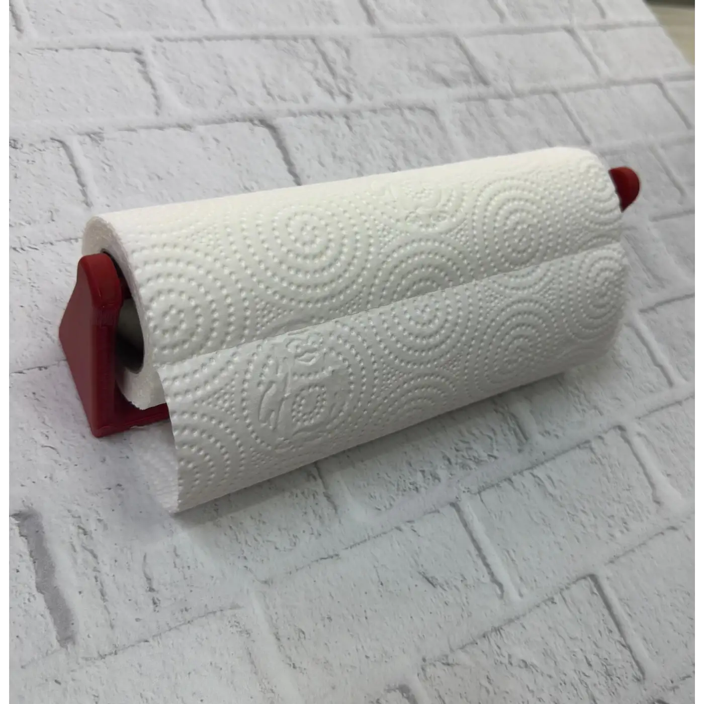 Kırmızı Peçete Tutucu Duvara Monte Pratik Kağıt Havlu Askısı