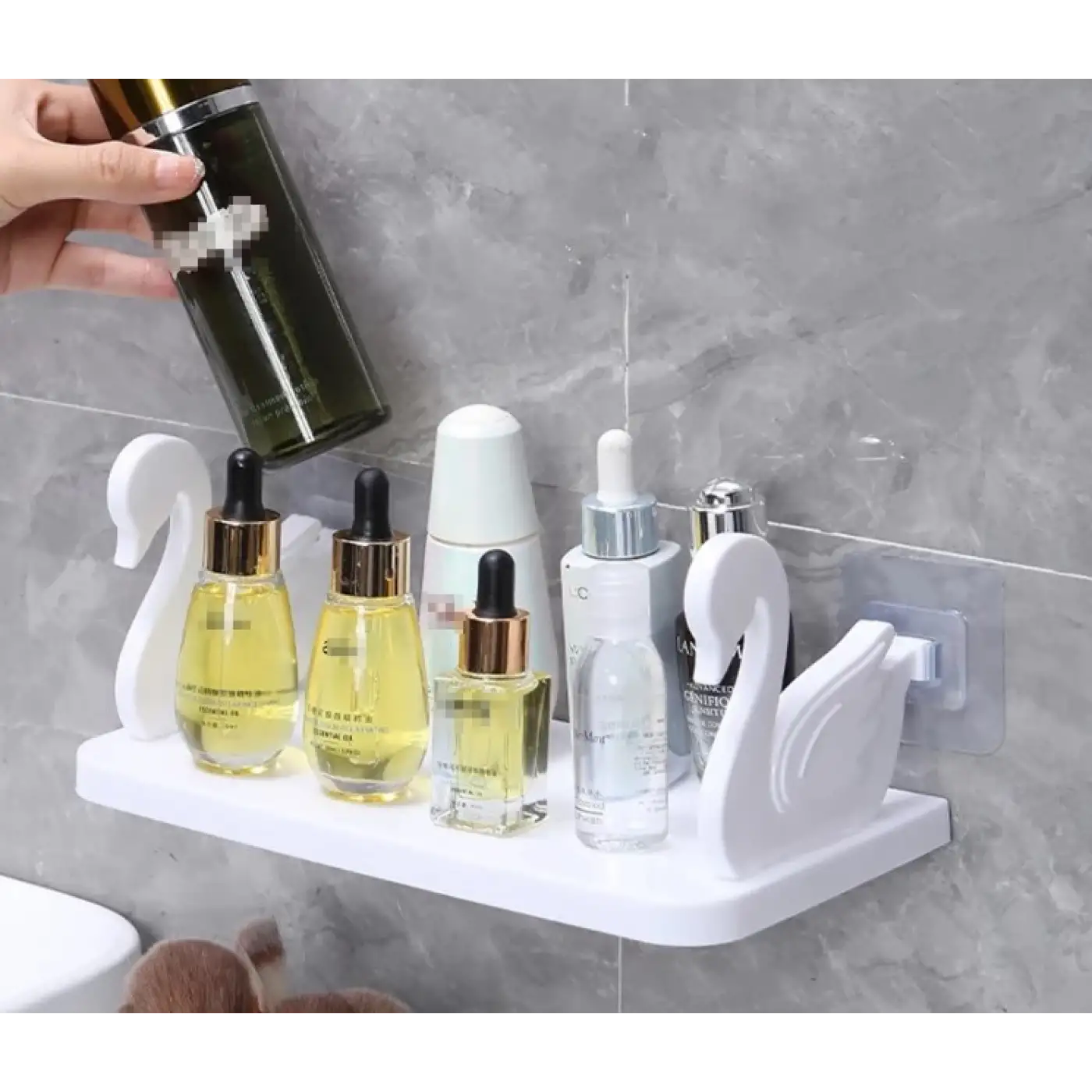 Pratik Kuğu Tasarımlı Kendinden Yapışkanlı Raf