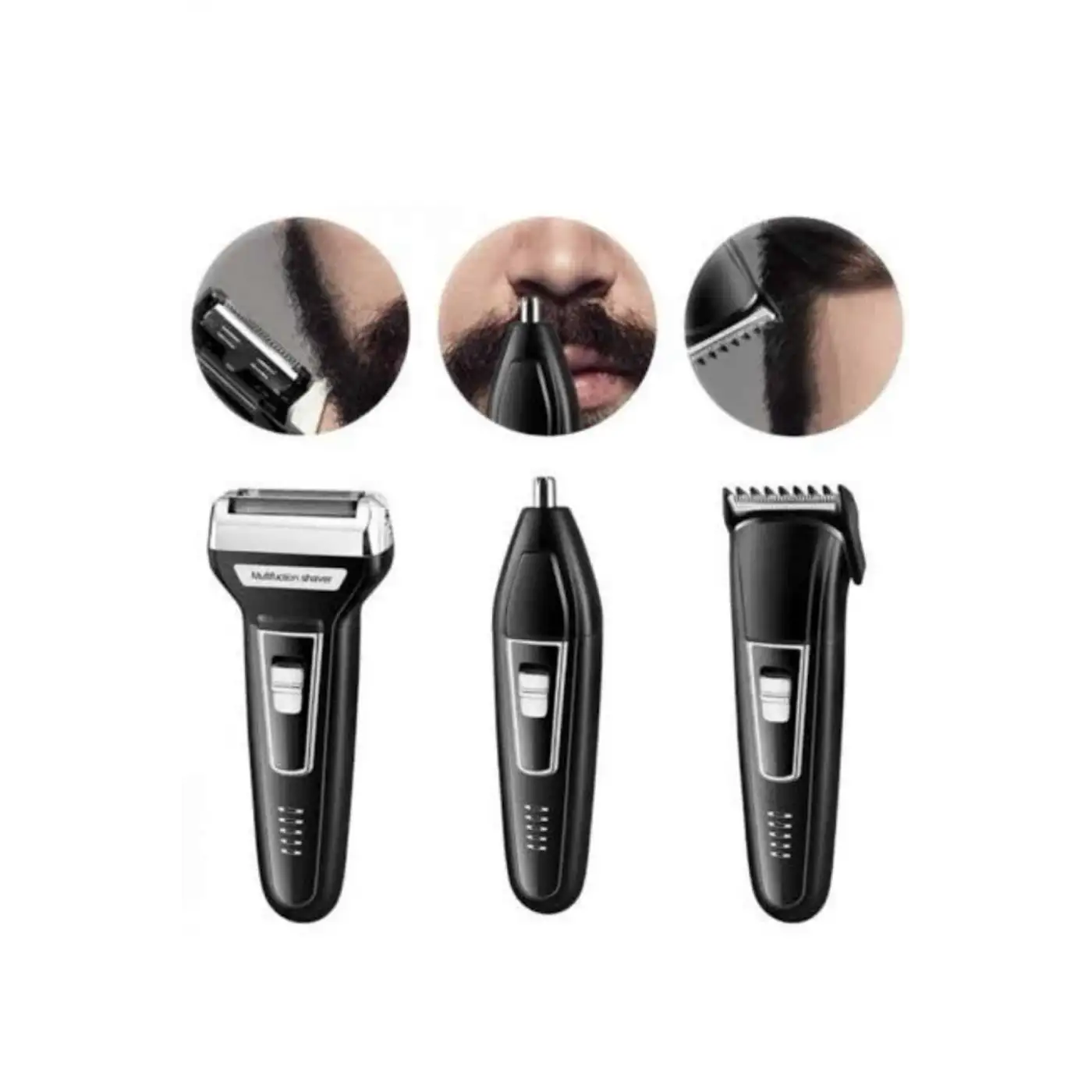 Kulak Burun Kıl Kesme Ense Yanak Tıraş Seti 3 Başlıklı Profesyonel