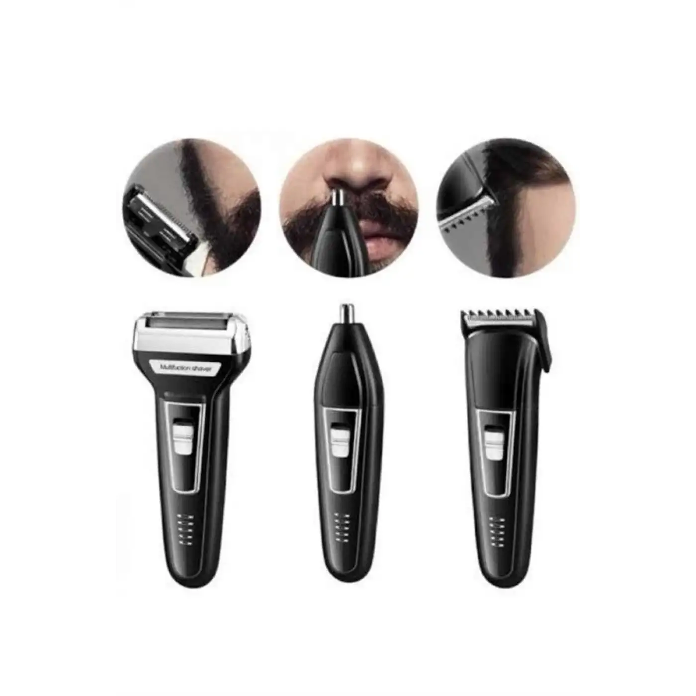 Kulak Burun Kıl Kesme Ense Yanak Tıraş Seti 3 Başlıklı Profesyonel