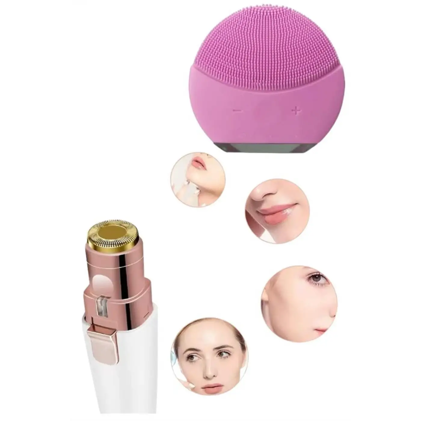 Kulak Burun ve Yüz Epilasyon Aleti ve Yüz Masaj Aleti İkili Cilt Bakım Seti