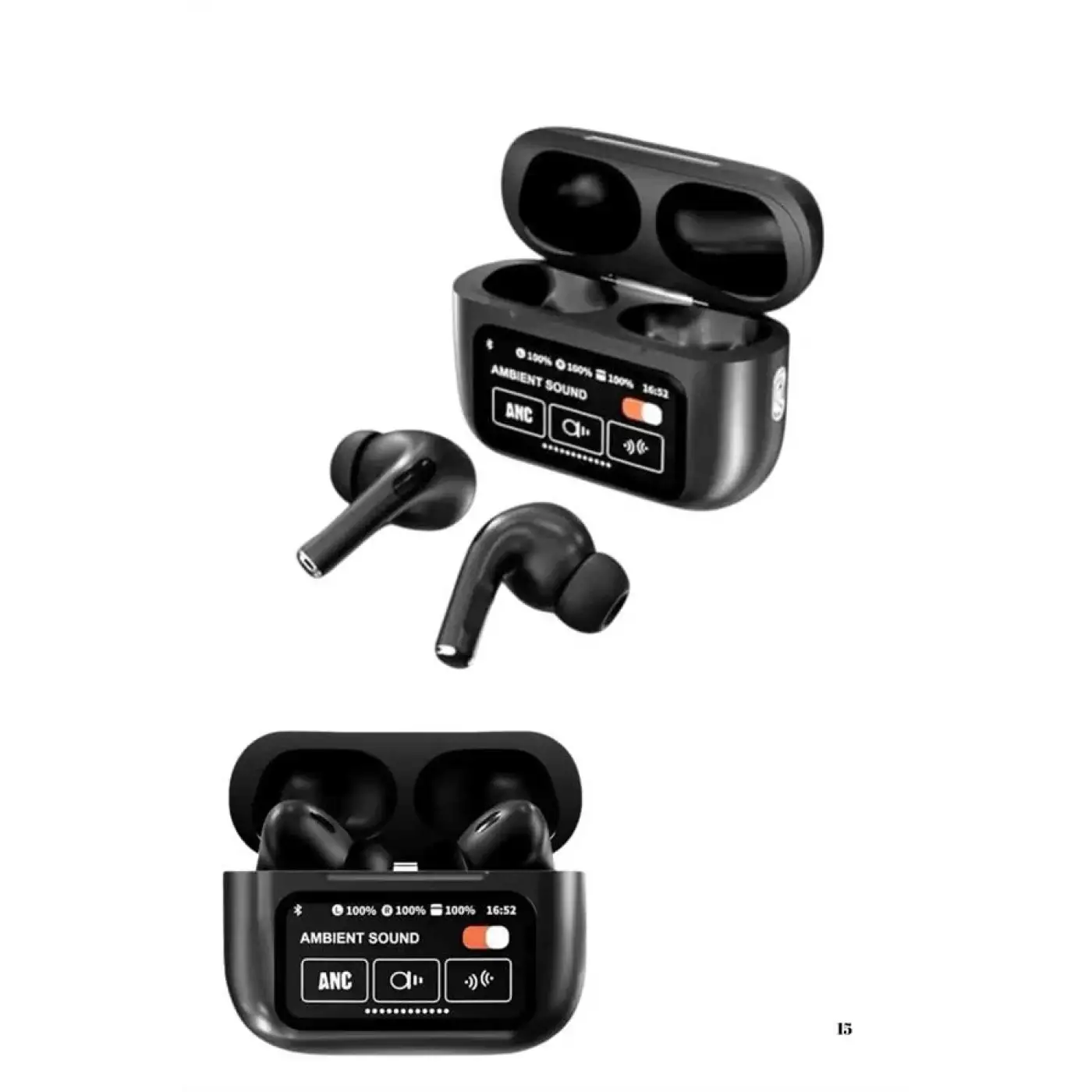 Kulak İçi Bluetooth Kulaklık Ekranlı Müzik Dinleme Çağrı Cevaplama Siyah