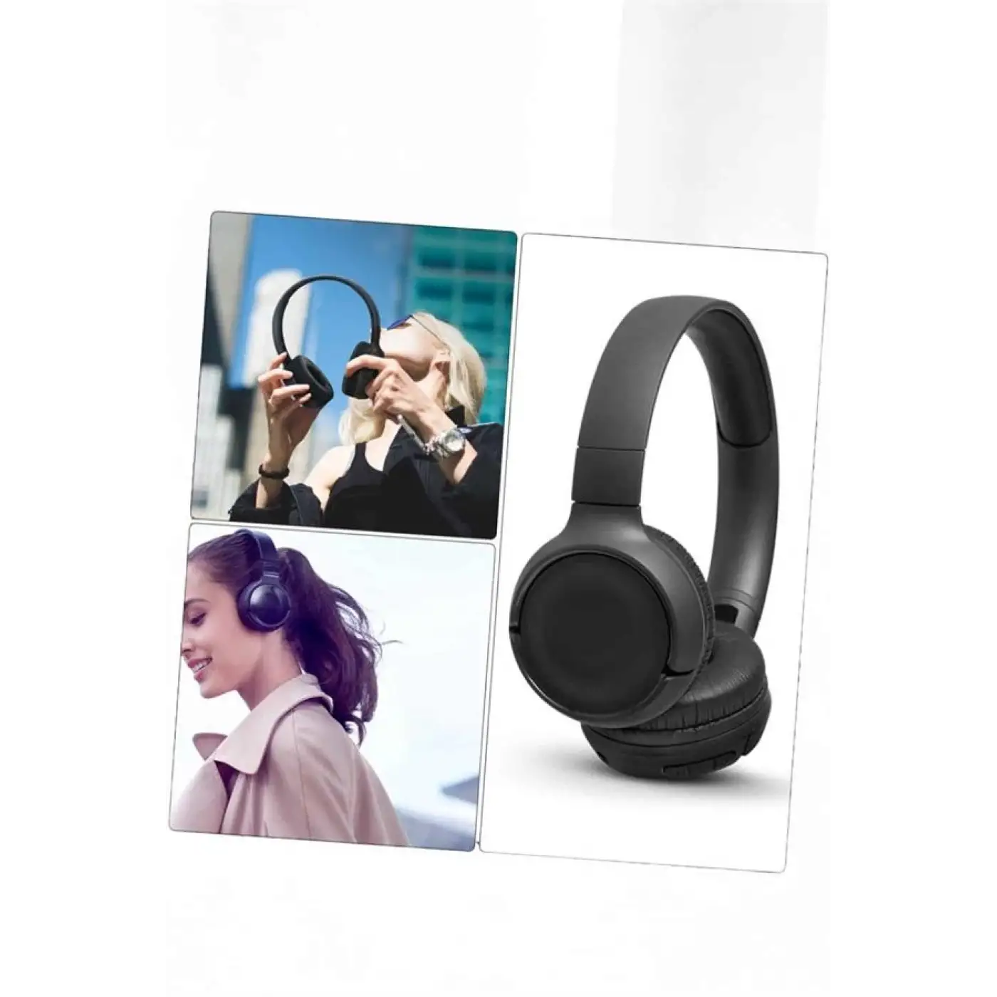 Kulak Üstü Kablosuz Bluetooth Kulaklık Gürültü Önleyici Ayarlanabilir