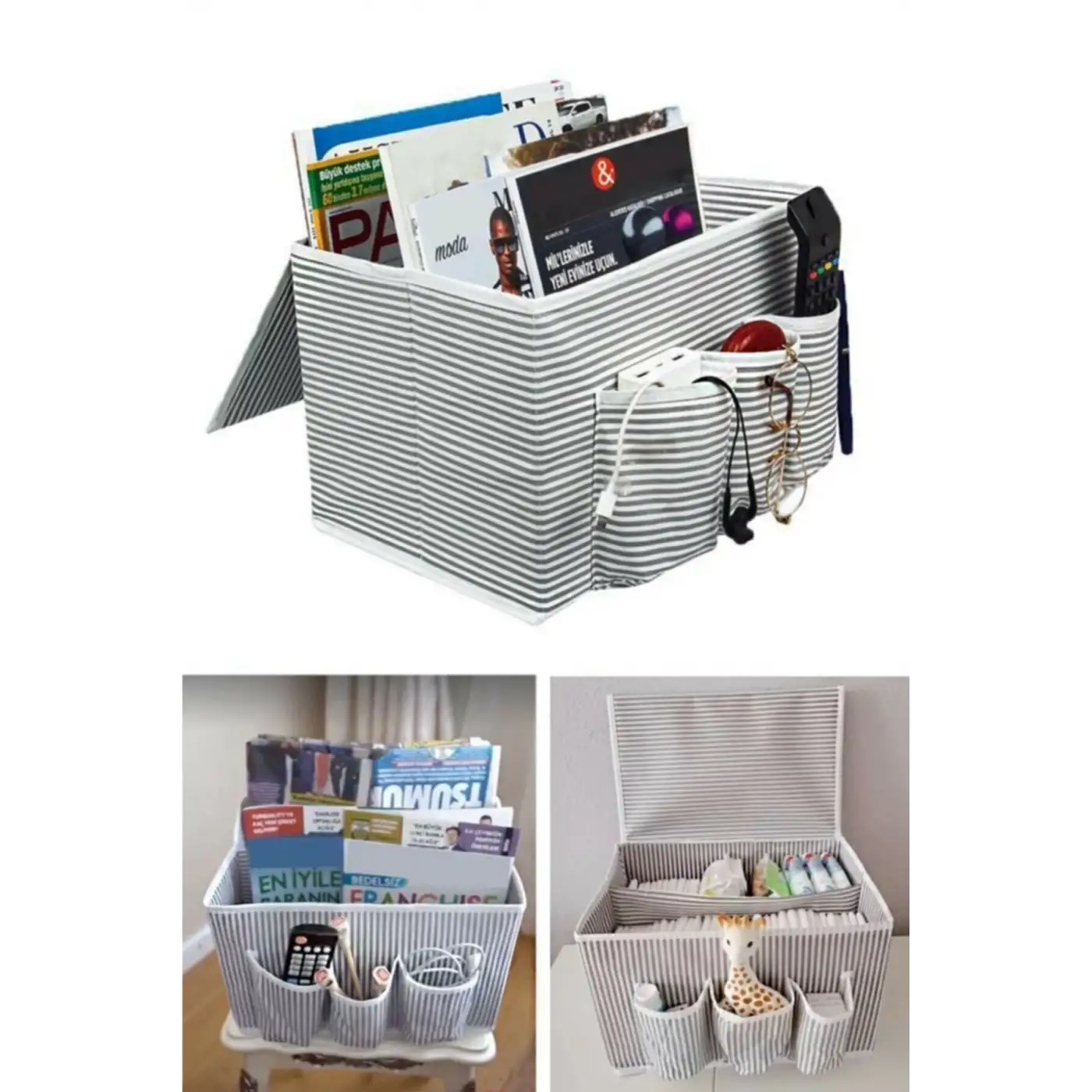 Kullanışlı Başucu Düzenleyici Çok Amaçlı Düzenleyici Organizer Hurç Kutu 02030