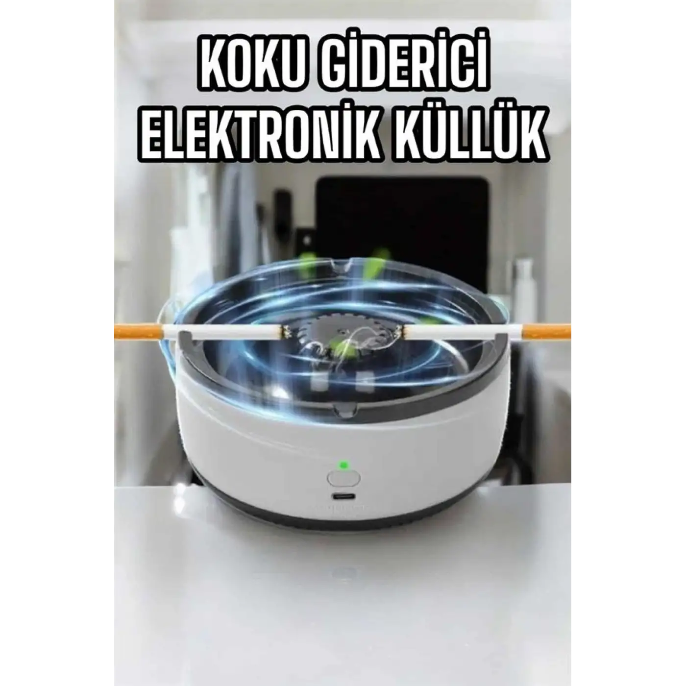 Küllük Duman Giderici Temizlenebilir Elektronik Pilli