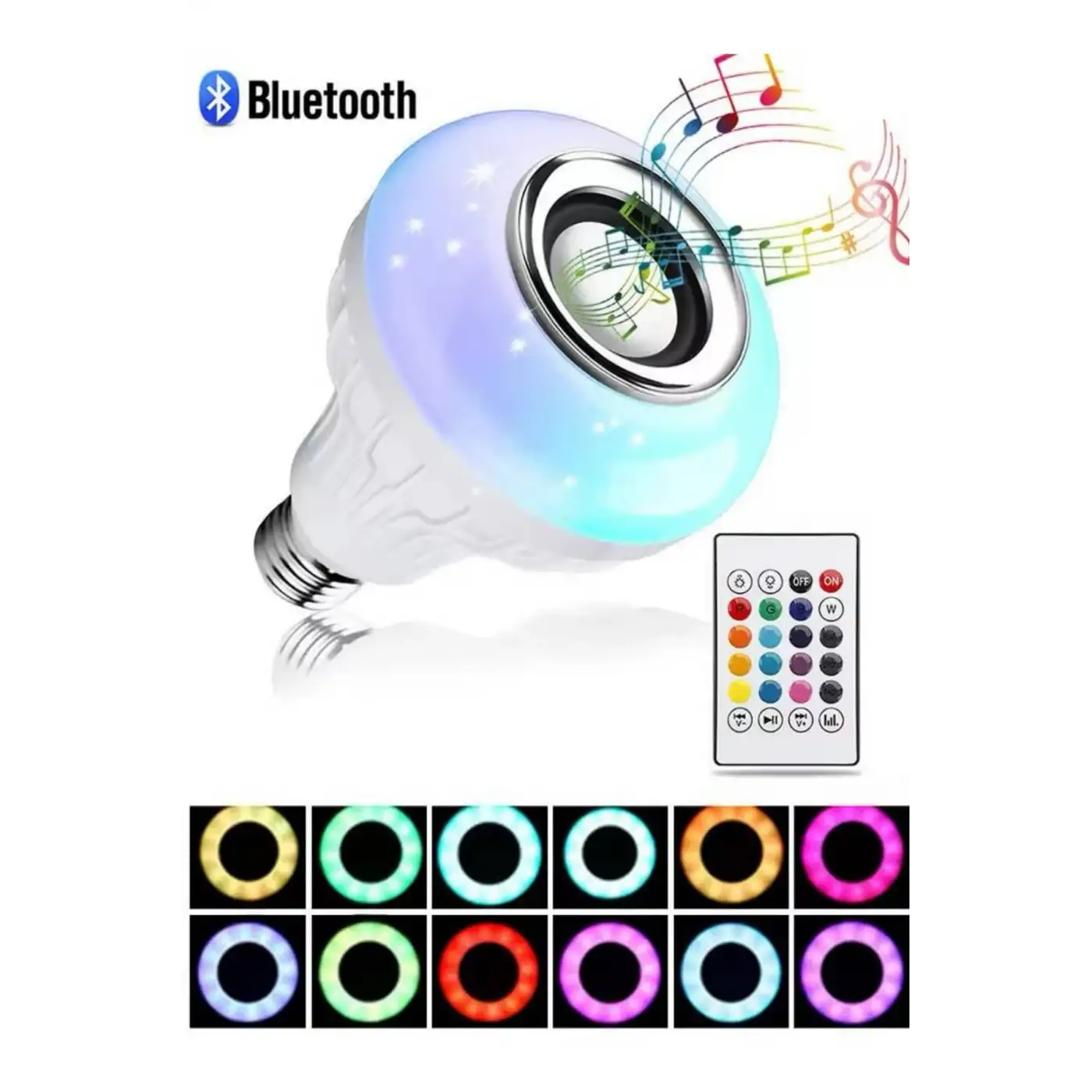 Lamba Hoparlör Ampül Görünümlü Renk Değiştirebilen Android ve İOS Uyumlu