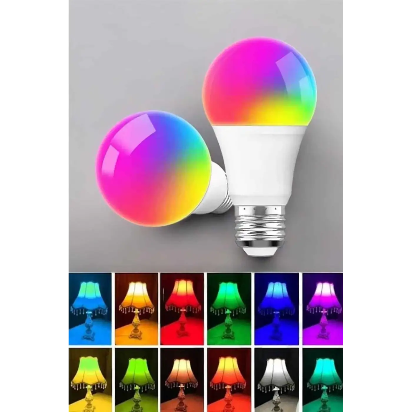 Led Ampul Enerji Dostu RGB Işıklı 100W Led Işık