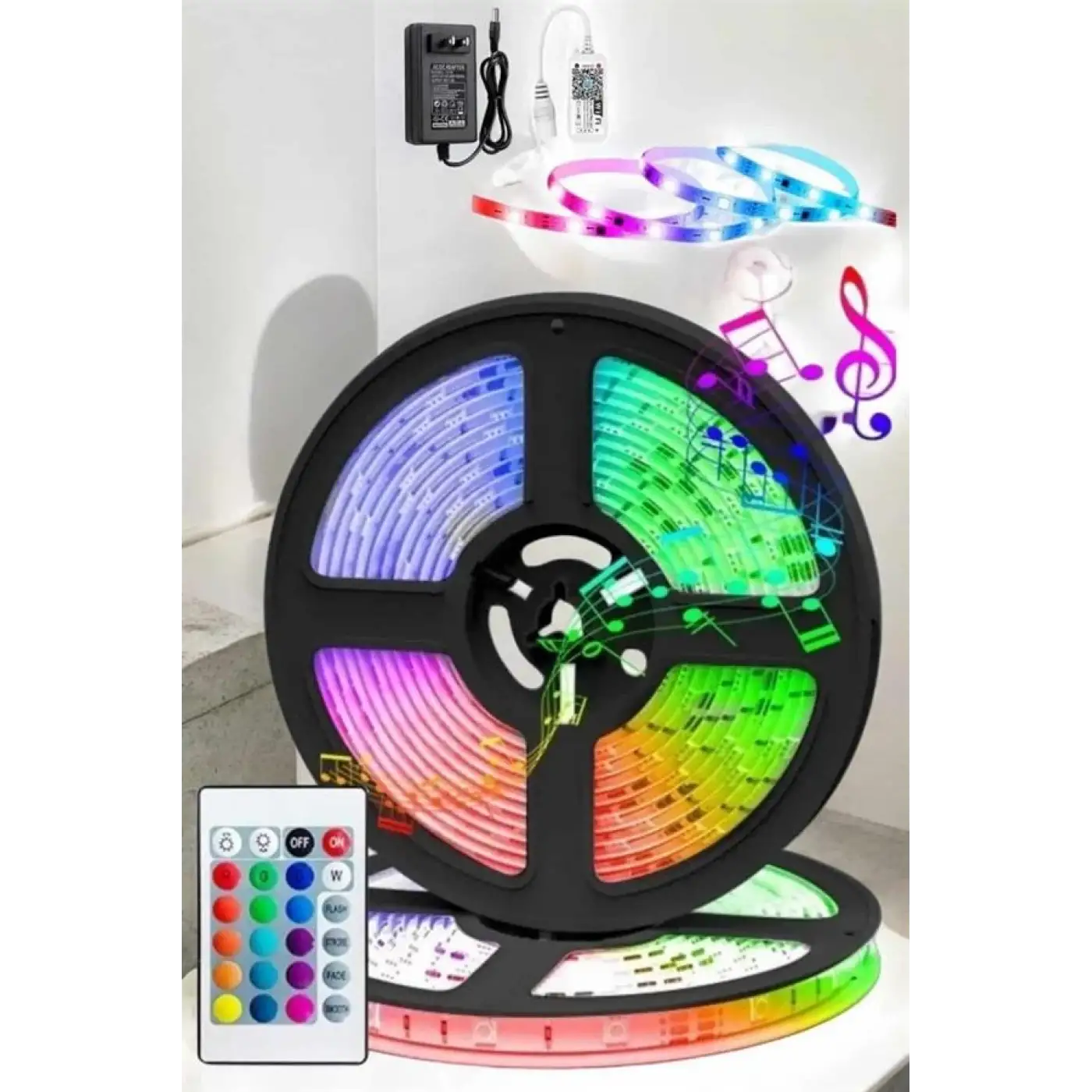 Led Işık 5 Metre Şerit Led RGB Işıklı