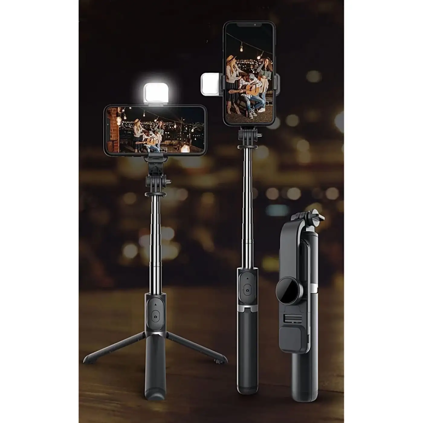 Led Işıklı Selfie Çubuğu Bluetooth Kumandalı Kablosuz Tripot Selfie Monopod Selfie Stick