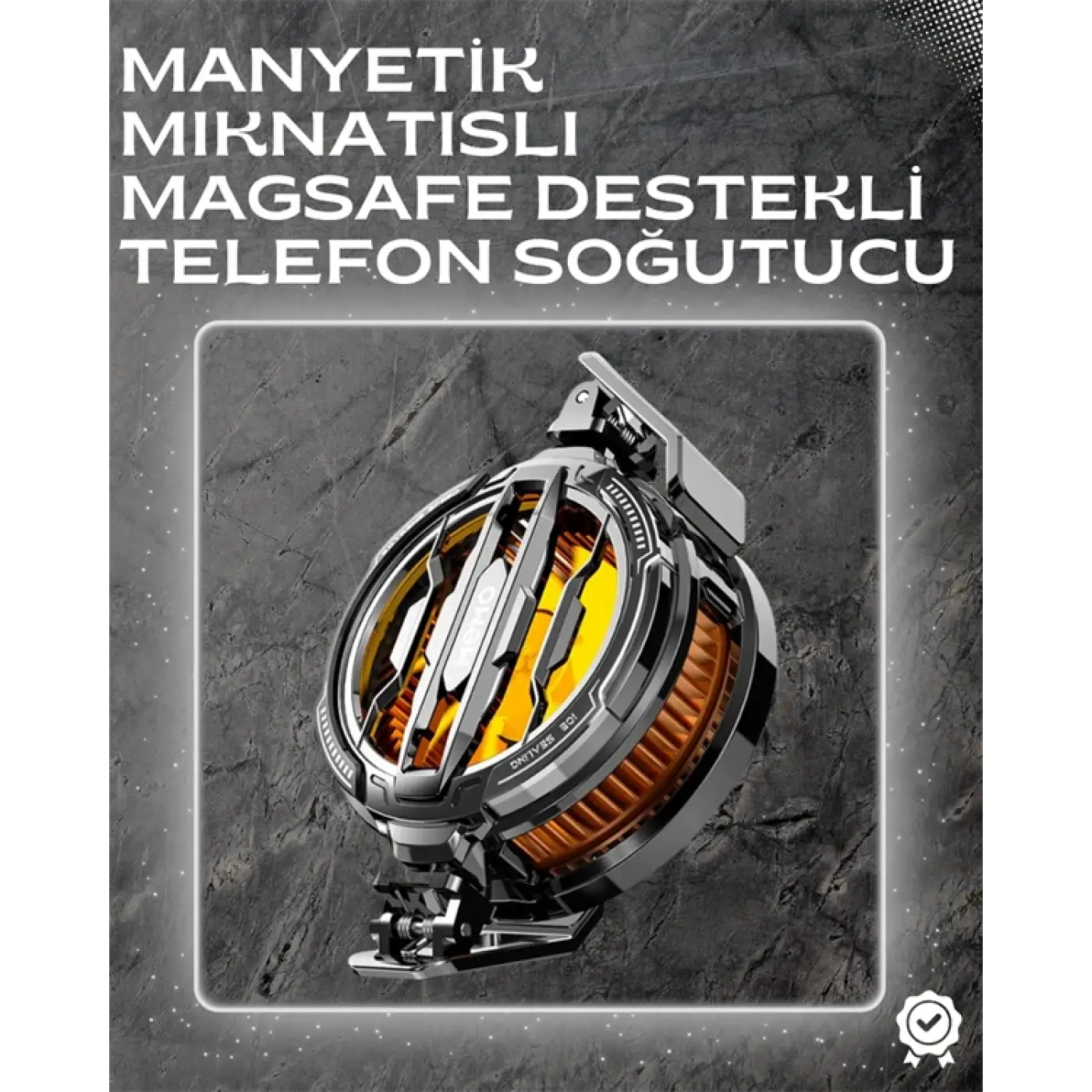 LED Işıklı Telefon Soğutucu | Ultra Sessiz Fan | Mıknatıslı ve Atlı Bağlantı