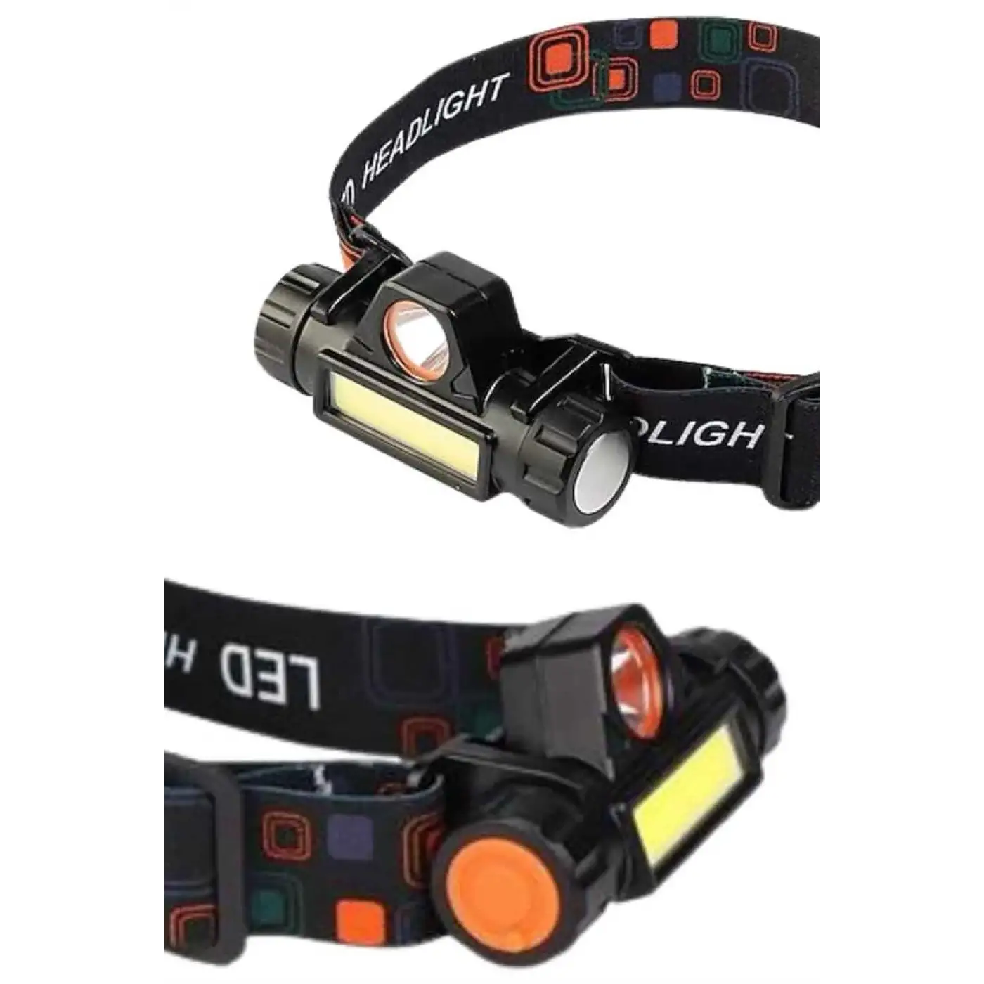 Ledli Şarjlı Kafa Lambası LED Şarjlı Su Geçirmez Kafa Feneri