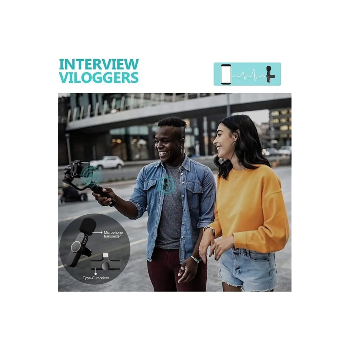 Lightning Girişli Iphone Uyumlu Ikili Kablosuz Yaka Mikrofonu Youtube Facebook Tiktok Vlog