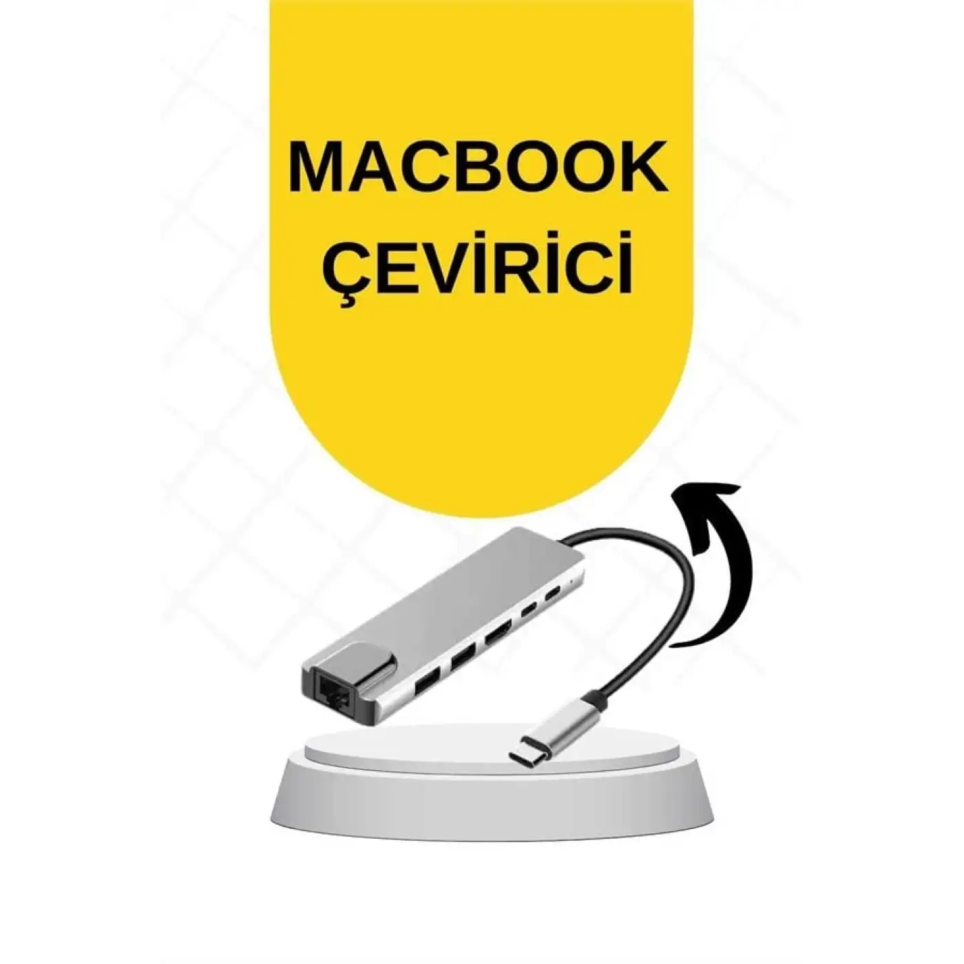 Macbook Pro/air Uyumlu USB Type-C 8 In 1 Hub Dönüştürücü Çevirici Çoklayıcı USB Hdmı Micro Sd 8 Girişli