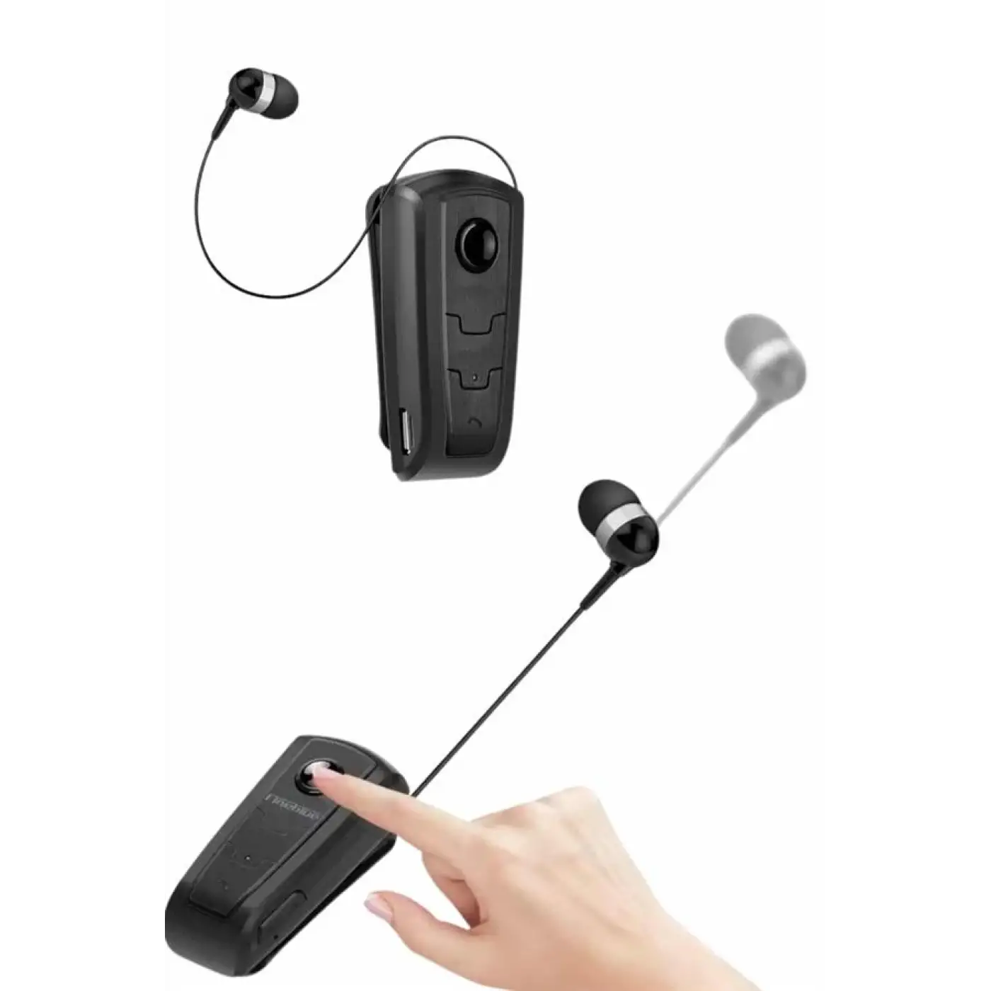 Makaralı Bluetooth Kulakiçi Yaka Kulaklığı Kablosuz Kulaklık