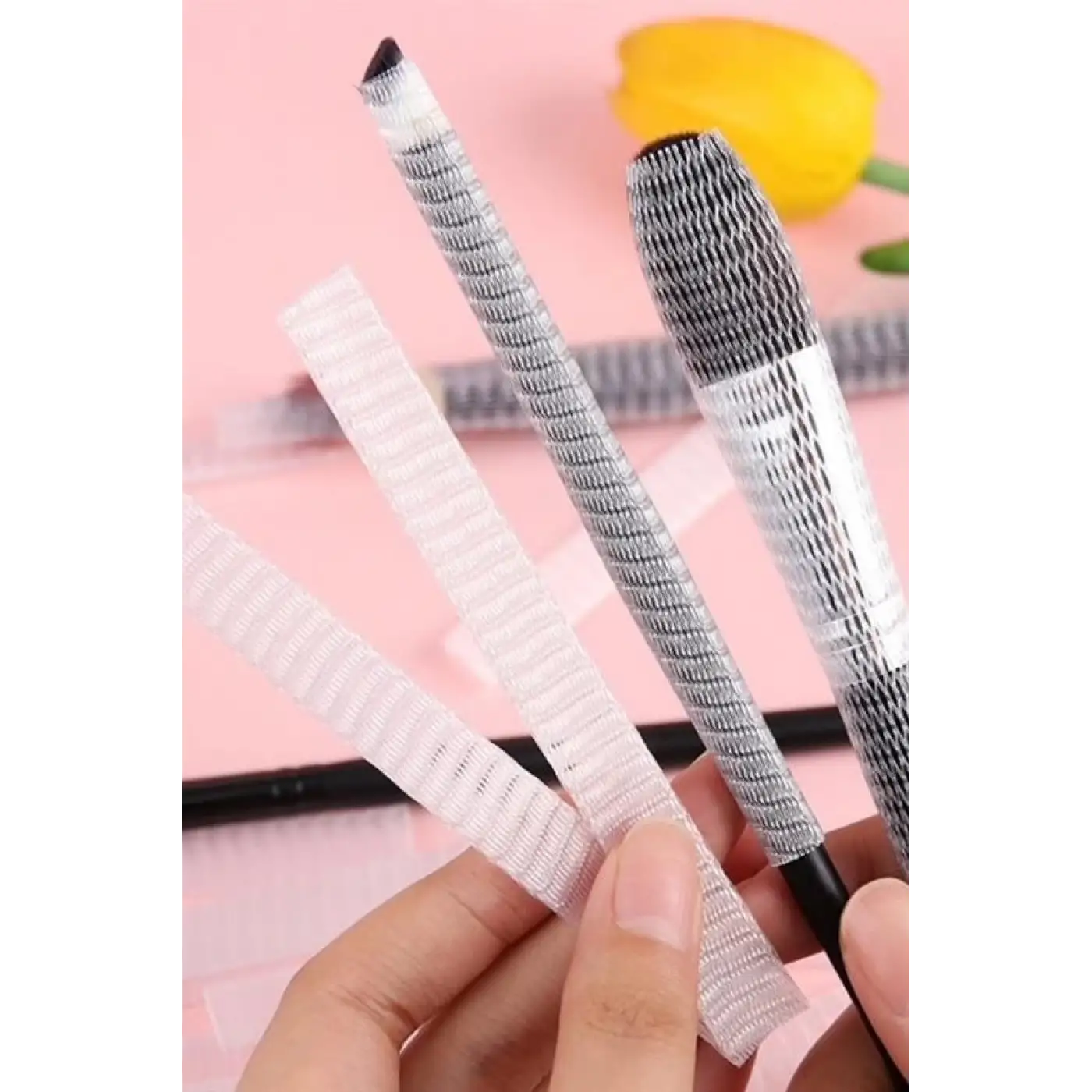 Makyaj Far Allık Kontür Eyeliner Fırça Malzemeleri Ürünleri Koruyucu File Kapak Örgü Kılıf S