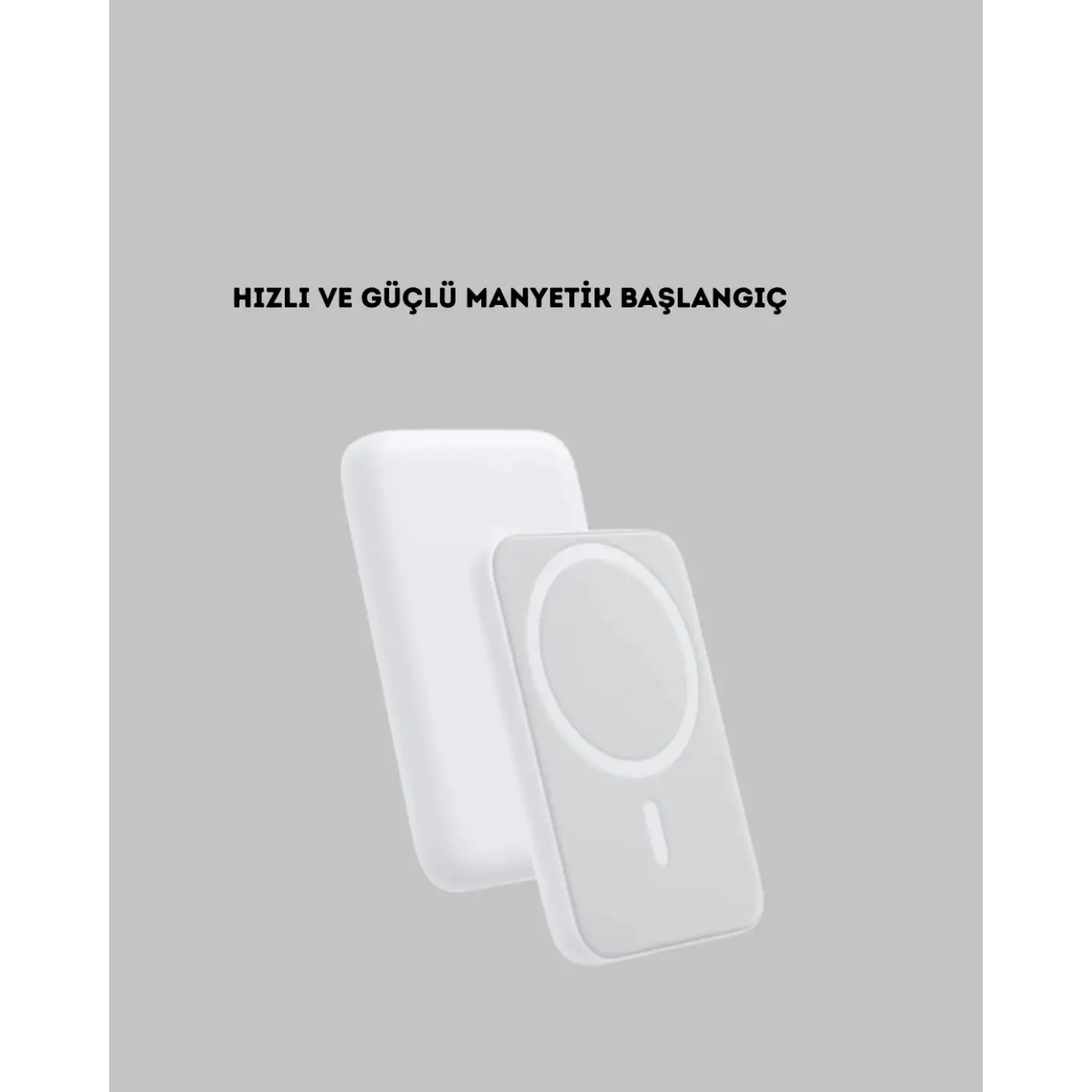 Manyetik Kablosuz Powerbank – iPhone 12/13/14/15 Uyumlu, Hızlı Şarjlı, Ultra Hafif