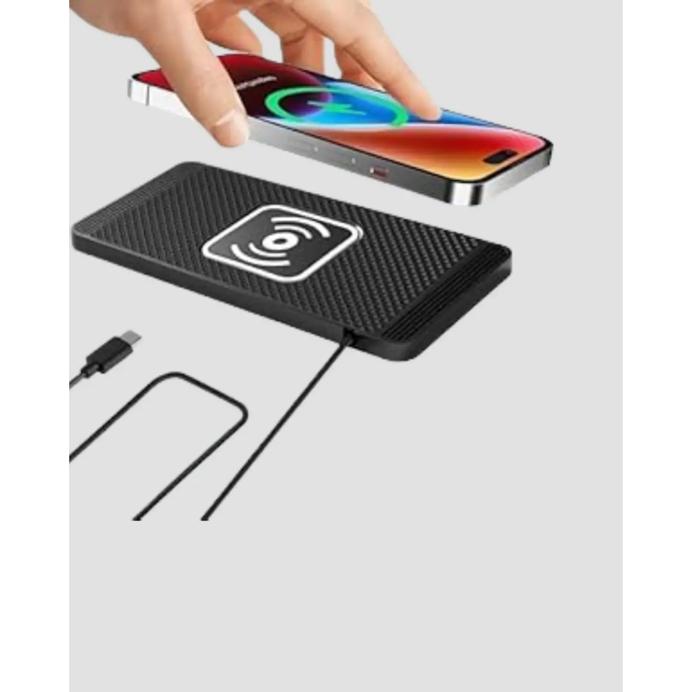 Manyetik Şarj Pedi 7.5W 10W 15W Hızlı Şarj Kaymaz Tabanlı