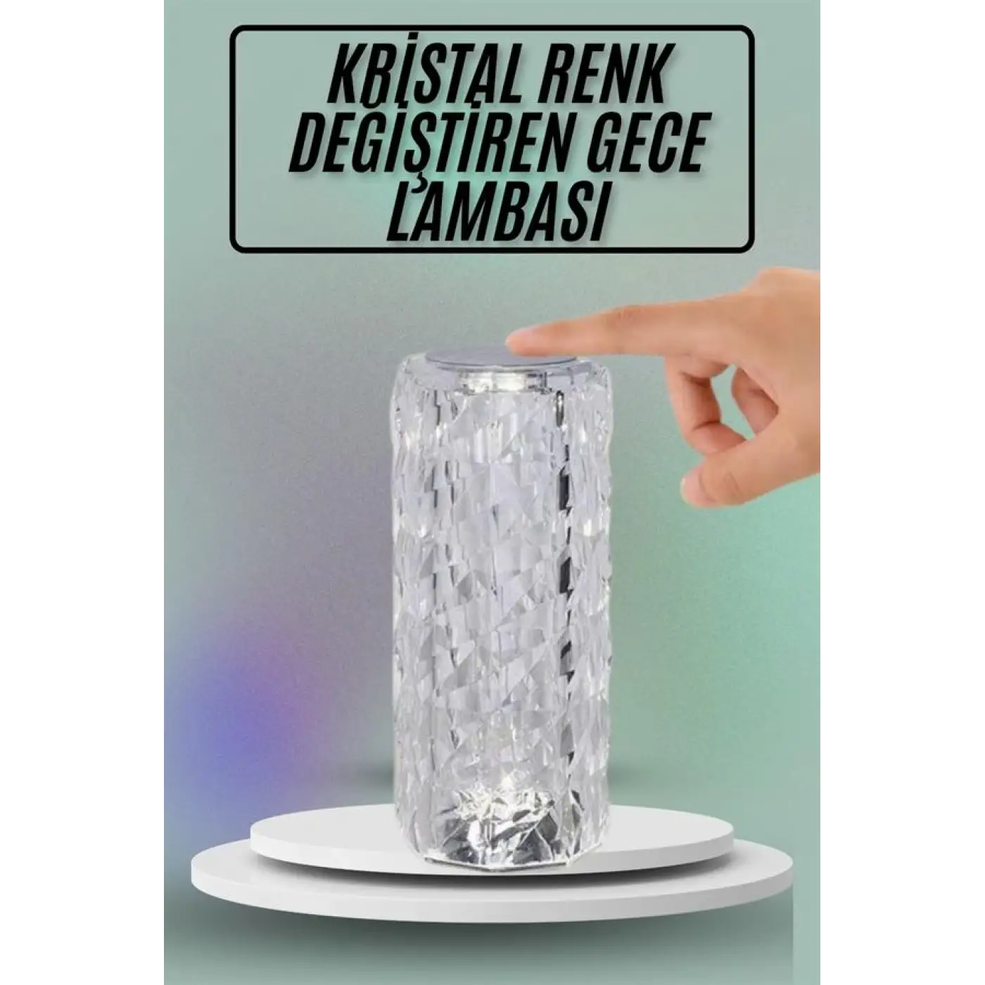 Masa ve Gece Lambası Şık ve Dayanıklı Sensörlü Şarjlı Kristal Lamba
