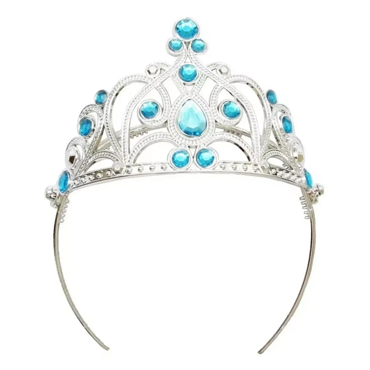 Mavi Taşlı Elsa Prenses Çocuk Tacı 16x14 cm