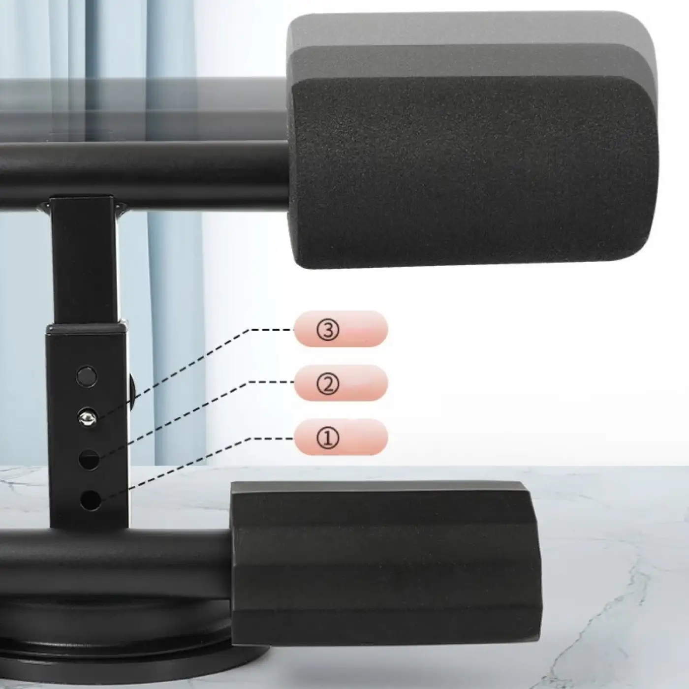 Mekik Çekme Spor Aleti Ayak Destekli Vantuzlu