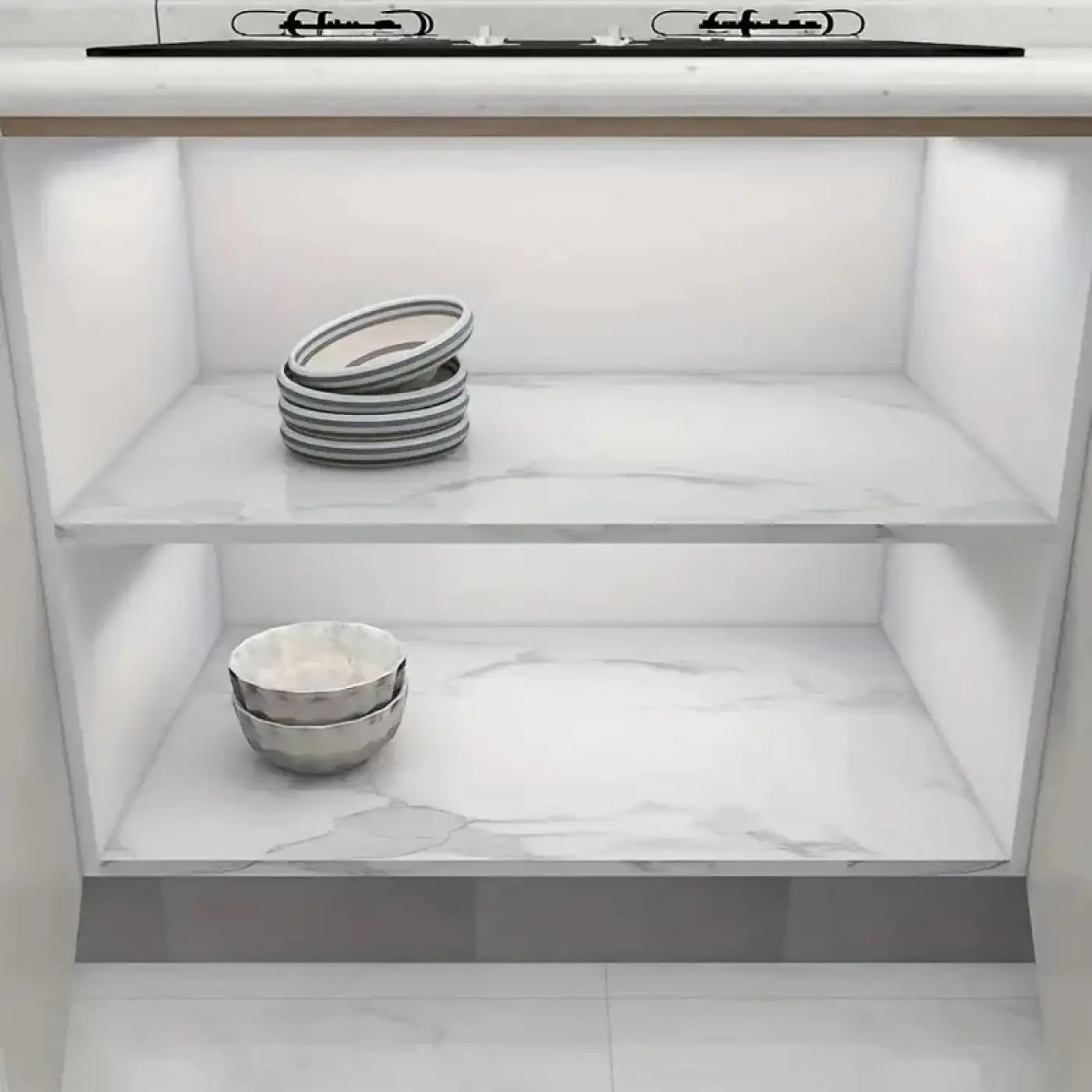 Mermer Desenli Mutfak Duvar Kağıdı Sticker - 5m x 60cm: Su ve Yağa Dayanıklı, Yüksek Sıcaklık Esnekliğine Sahip Tezgah, Dolap, Ocak Yenileme Folyosu T10