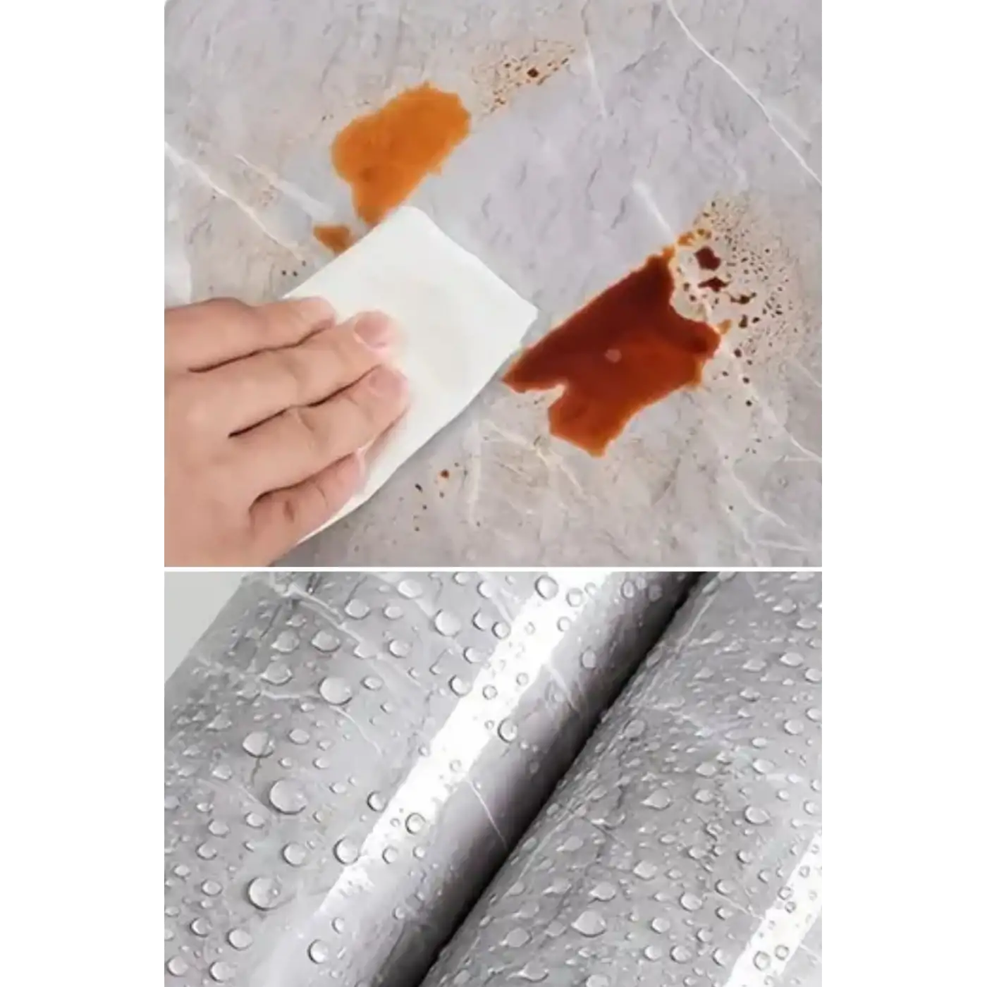 Mermer Desenli Sticker Folyo Atina Grisi 60cm*5mt T04