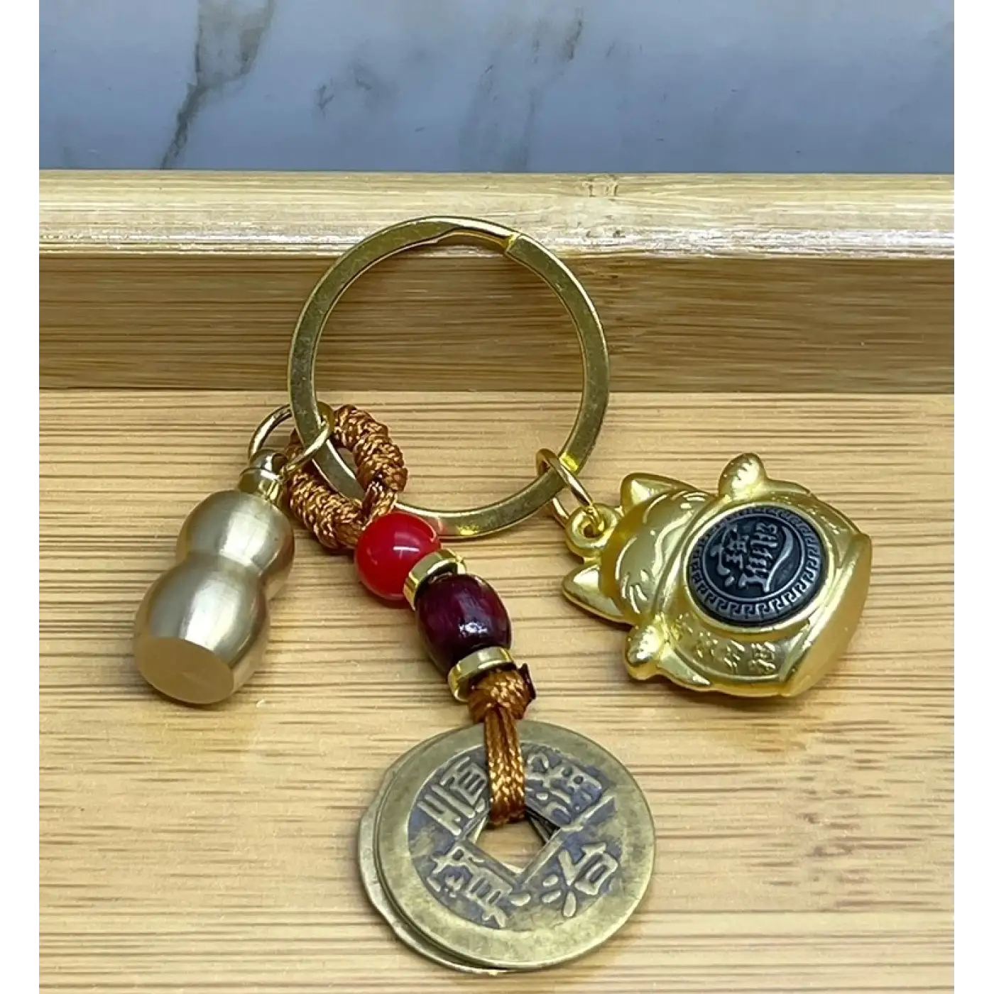 Metal Şans Ve Bereket Kedisi Anahtarlık Alk4456