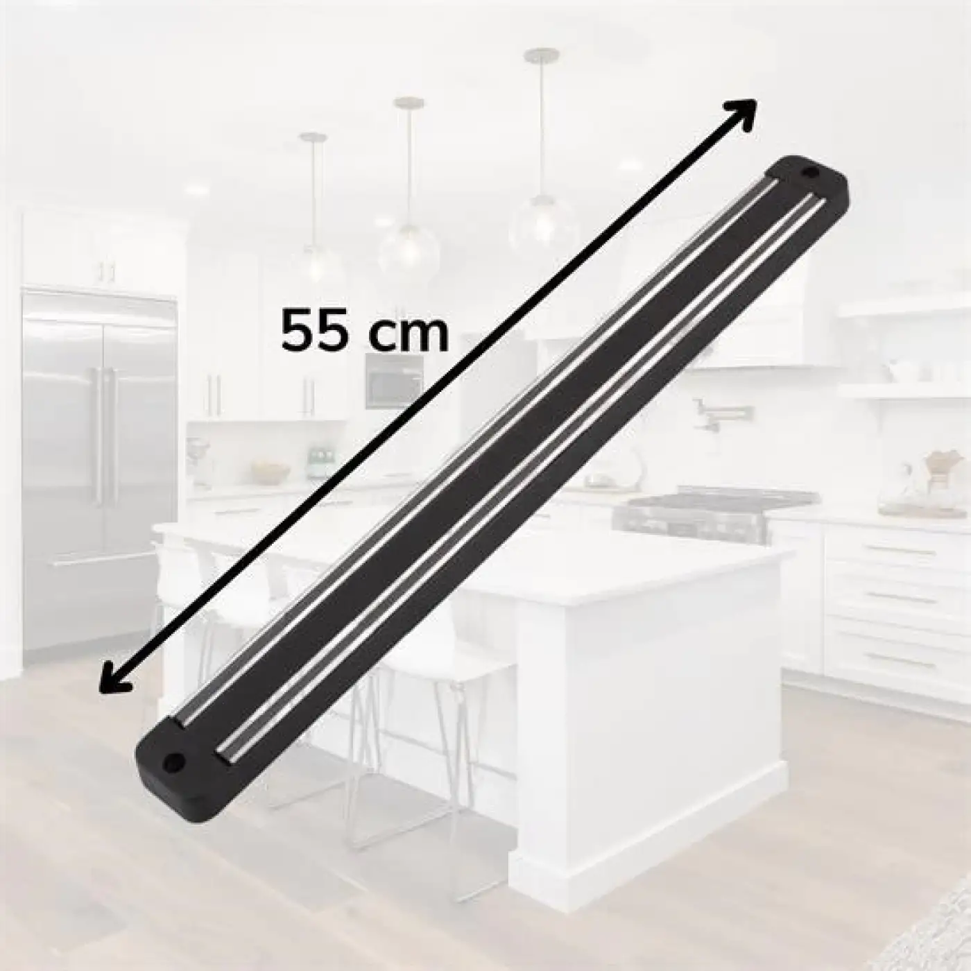 Mıknatıslı Paslanmaz Duvar Bıçak Askısı Standı 55 Cm Aparat