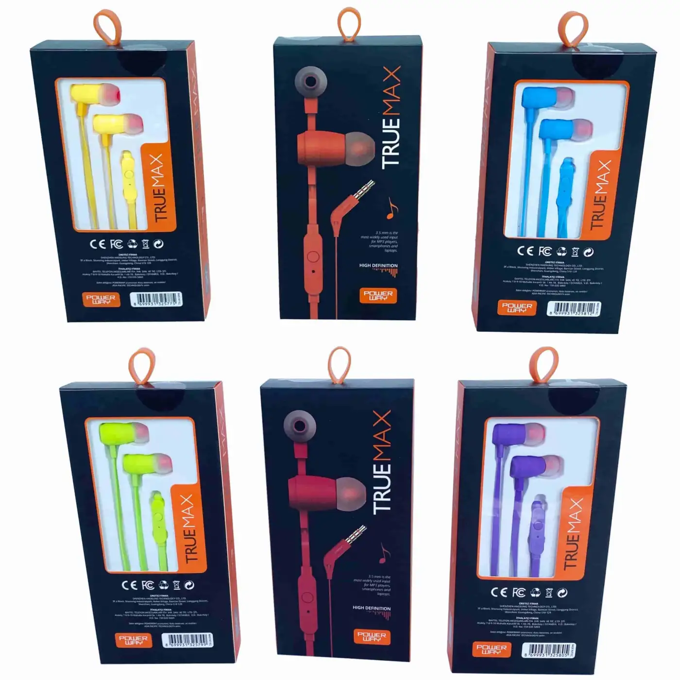 Mikrafonlu kulaklık (Renkli) Powerway TrueMax