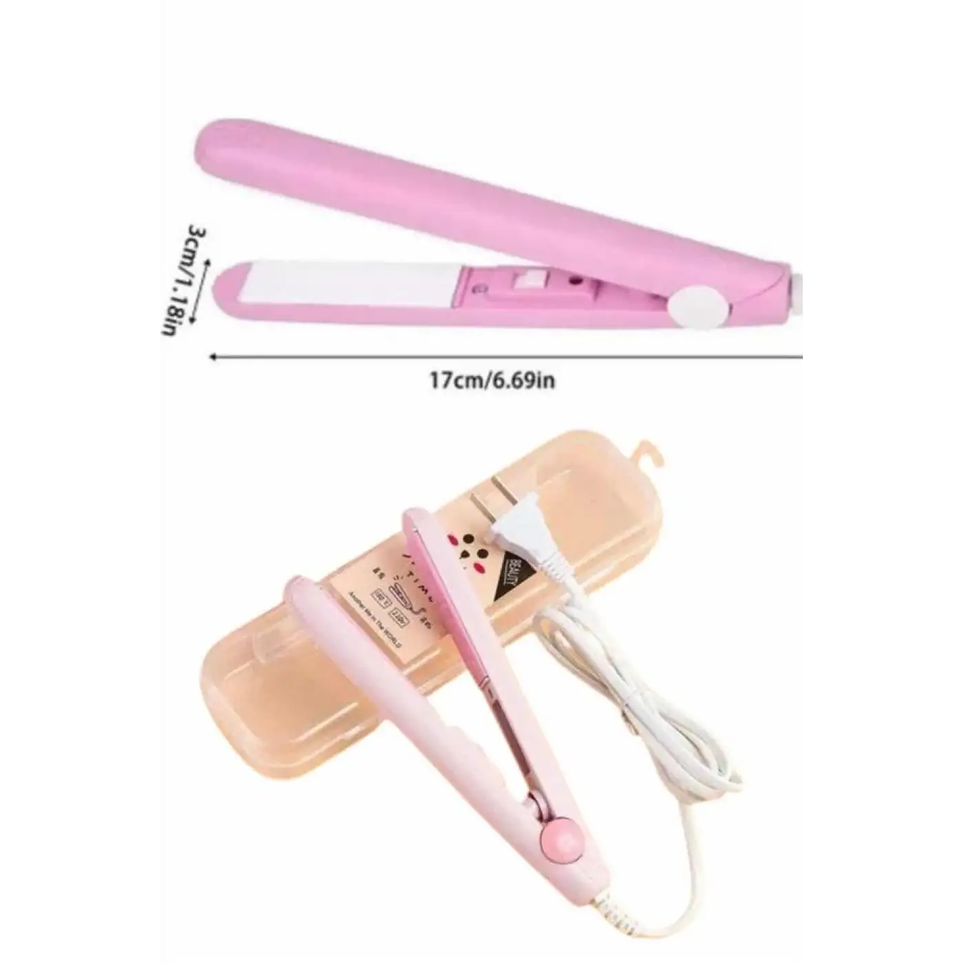 Mini Düzleştirici Seramik Kaplama Seyahat Tipi Elektriklenme Karşıtı