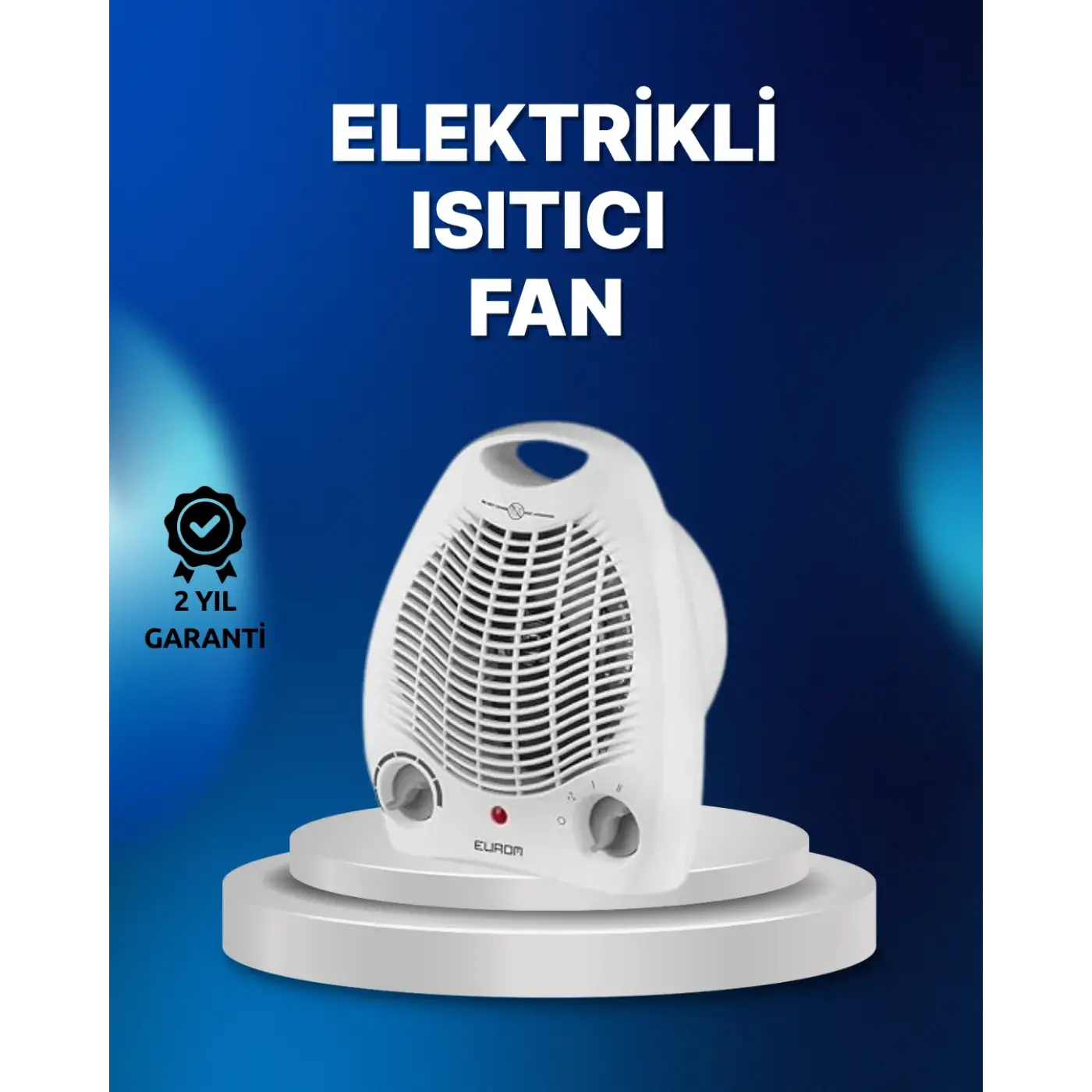 Mini Elektrikli Isıtıcı – 2000W Güç, Fanlı Isıtma, 3 Isı Modu