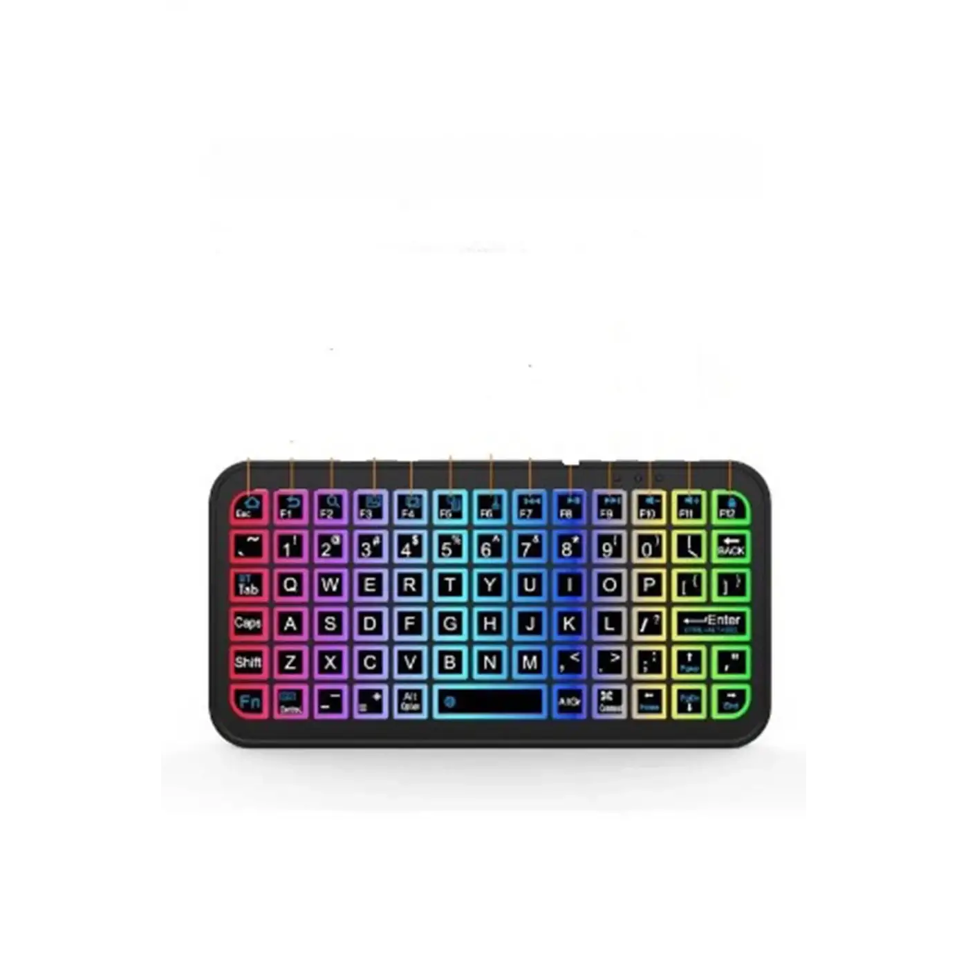 Mini Klavye Smarttv Işıklı Bluetooth Kablosuz Televizyon Ps3 Dizüstü Tabletler Ve Telefonlar İçin