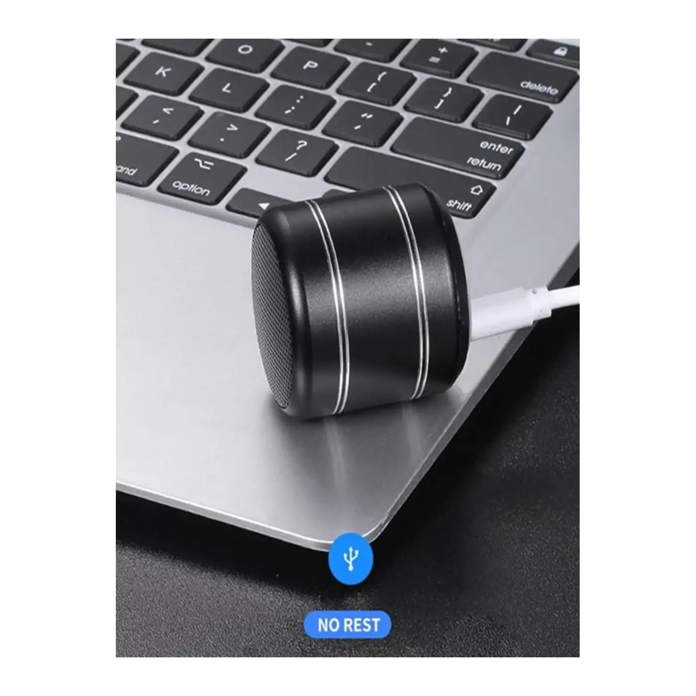 Mini Alüminyum TWS Kablosuz Bluetooth Hoparlör – Yuvarlak Metal Tasarım, Yüksek Bas ve Taşınabilir Özellikler