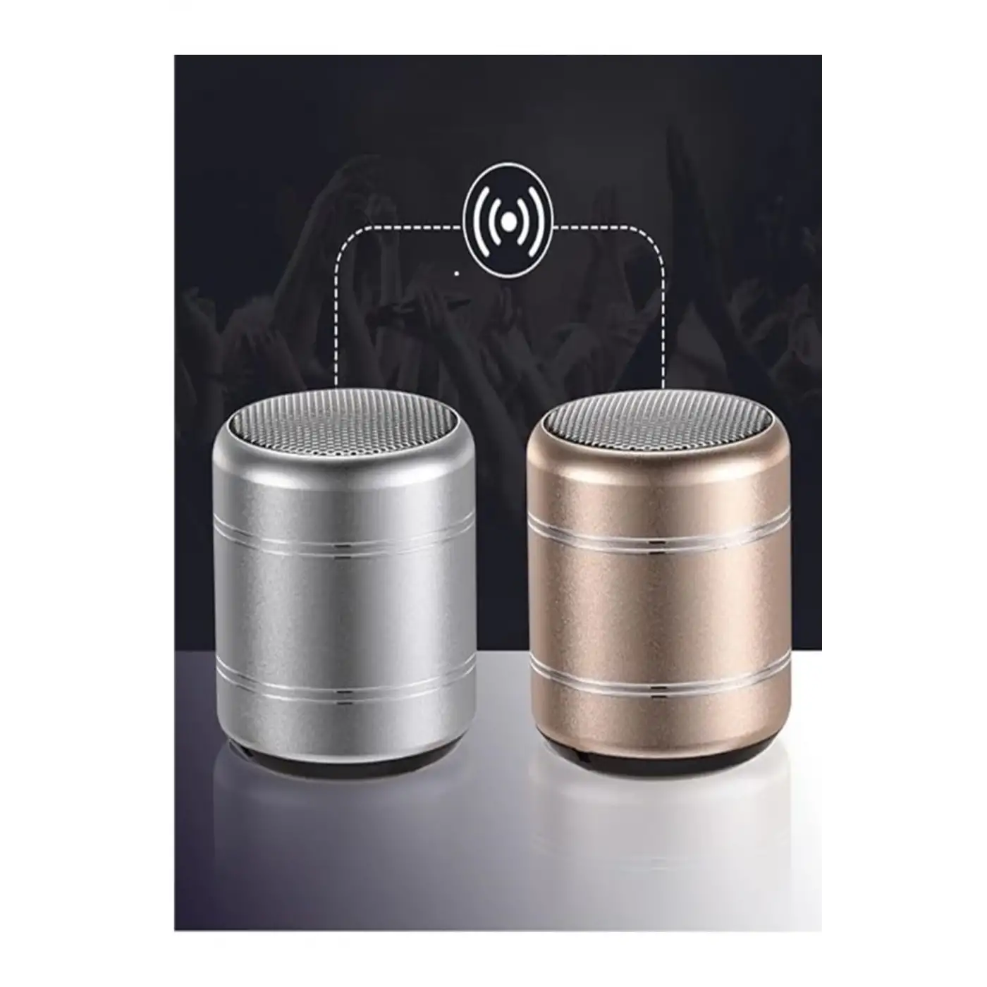 Mini Alüminyum TWS Kablosuz Bluetooth Hoparlör – Yuvarlak Metal Tasarım, Yüksek Bas ve Taşınabilir Özellikler