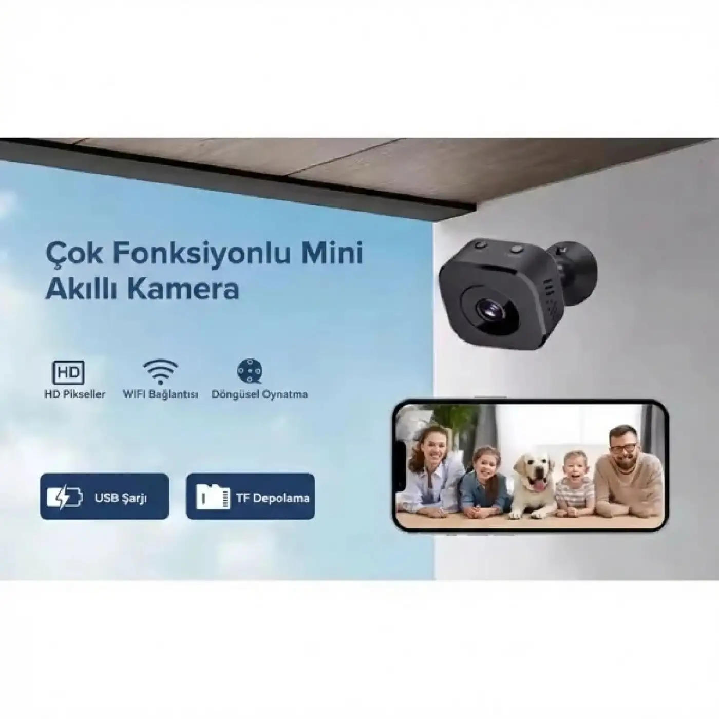 Mini Wi-Fi Güvenlik Kamerası