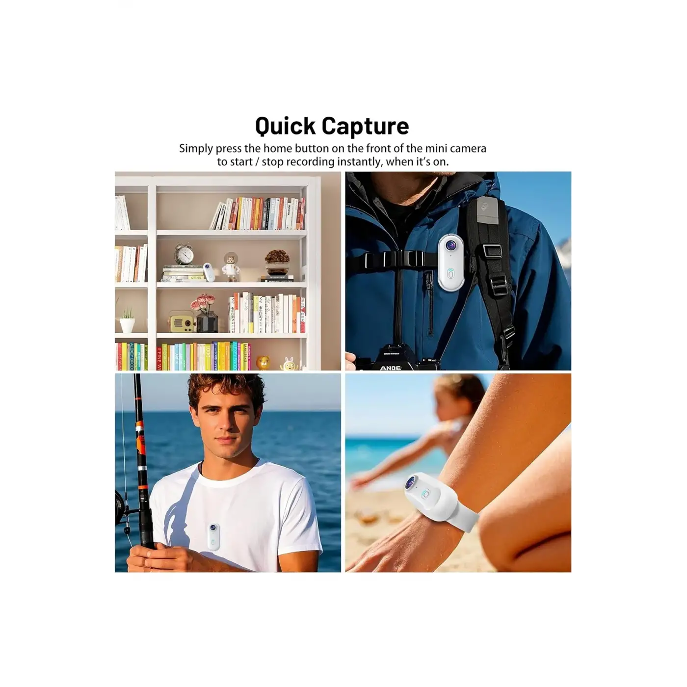 Mini Wıfı Aksiyon Kamerası 1080p Taşınabilir Vücut Kamerası Giyilebilir Video Kaydedici Ipx7 Su Geçirmez