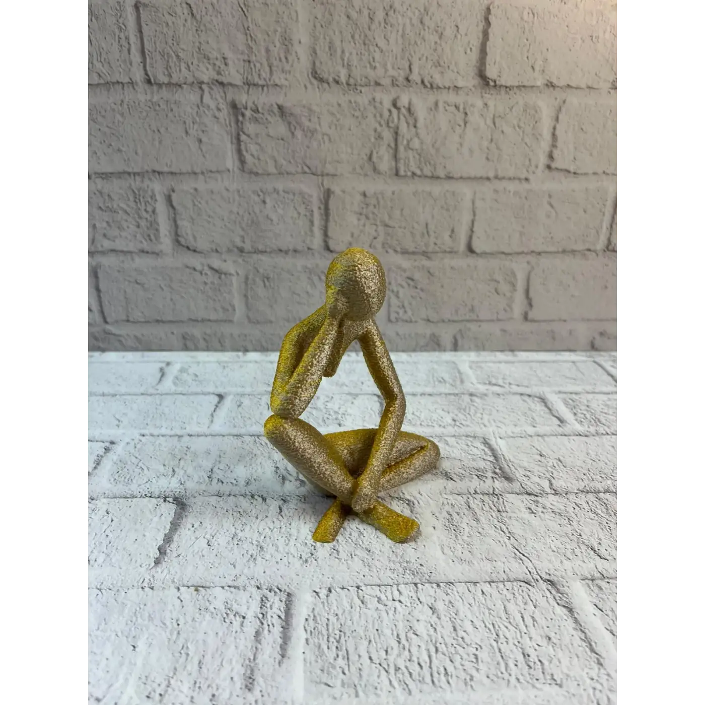 Minimal Sarı İnsan Figürü Biblo Ev ve Ofis Dekoru