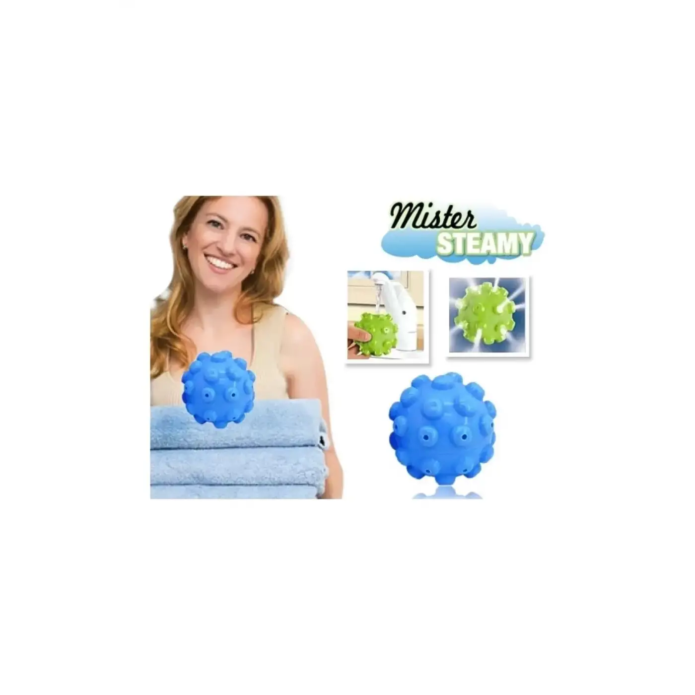 Mister Steamy Buharlı Çamaşır Kurutma ve Ütü Topları (2li)
