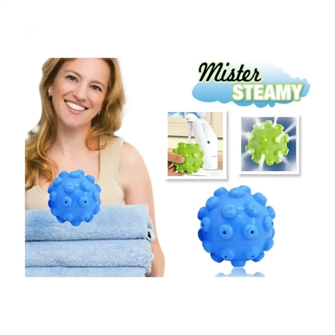 Mister Steamy Buharlı Çamaşır Kurutma ve Ütü Topları (2li)