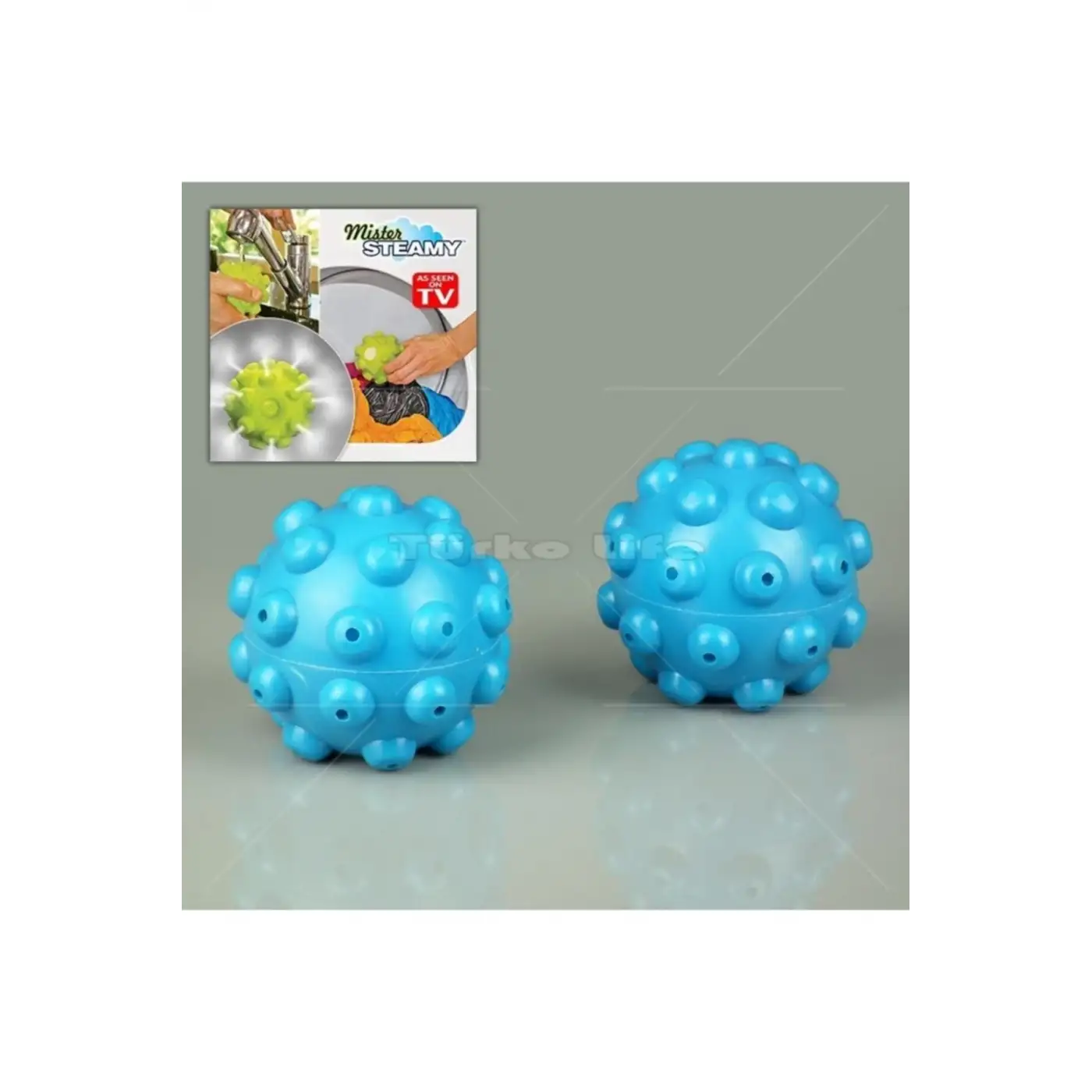 Mister Steamy Buharlı Çamaşır Kurutma ve Ütü Topları Pratik 2li