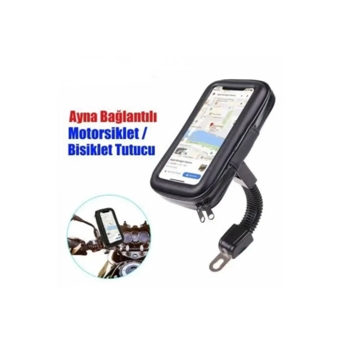 Motorsiklet Su Geçirmez Telefon Kılıfı Telefon Tutucu 7 İnç Xl