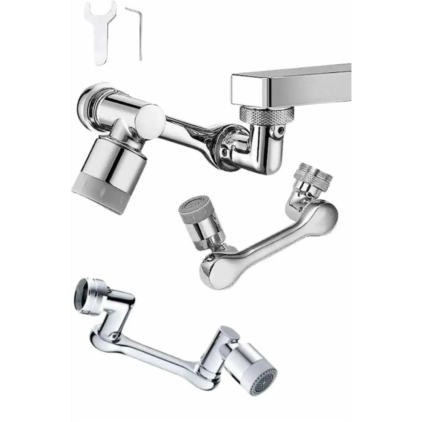 Mutfak Musluk Başlığı 1080 Derece Dönebilir Oynar Başlıklı Musluk Atı