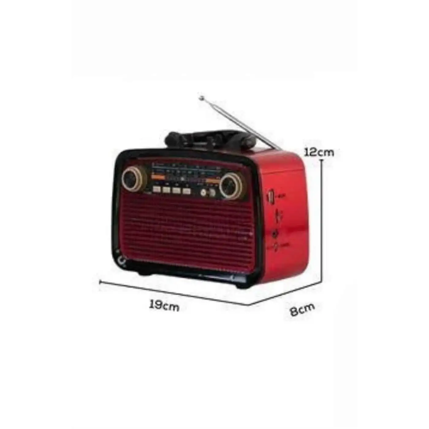 Müzik Kutusu Bluetooth Bağlantılı El Fenerli Nostaljik Tasarım Radyo