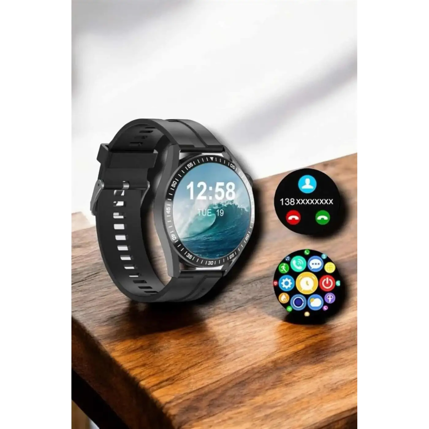 NFC ve Kablosuz Şarjlı Akıllı Saat EKG, Nabız & Spor Modları ile iOS ve Android Uyumlu