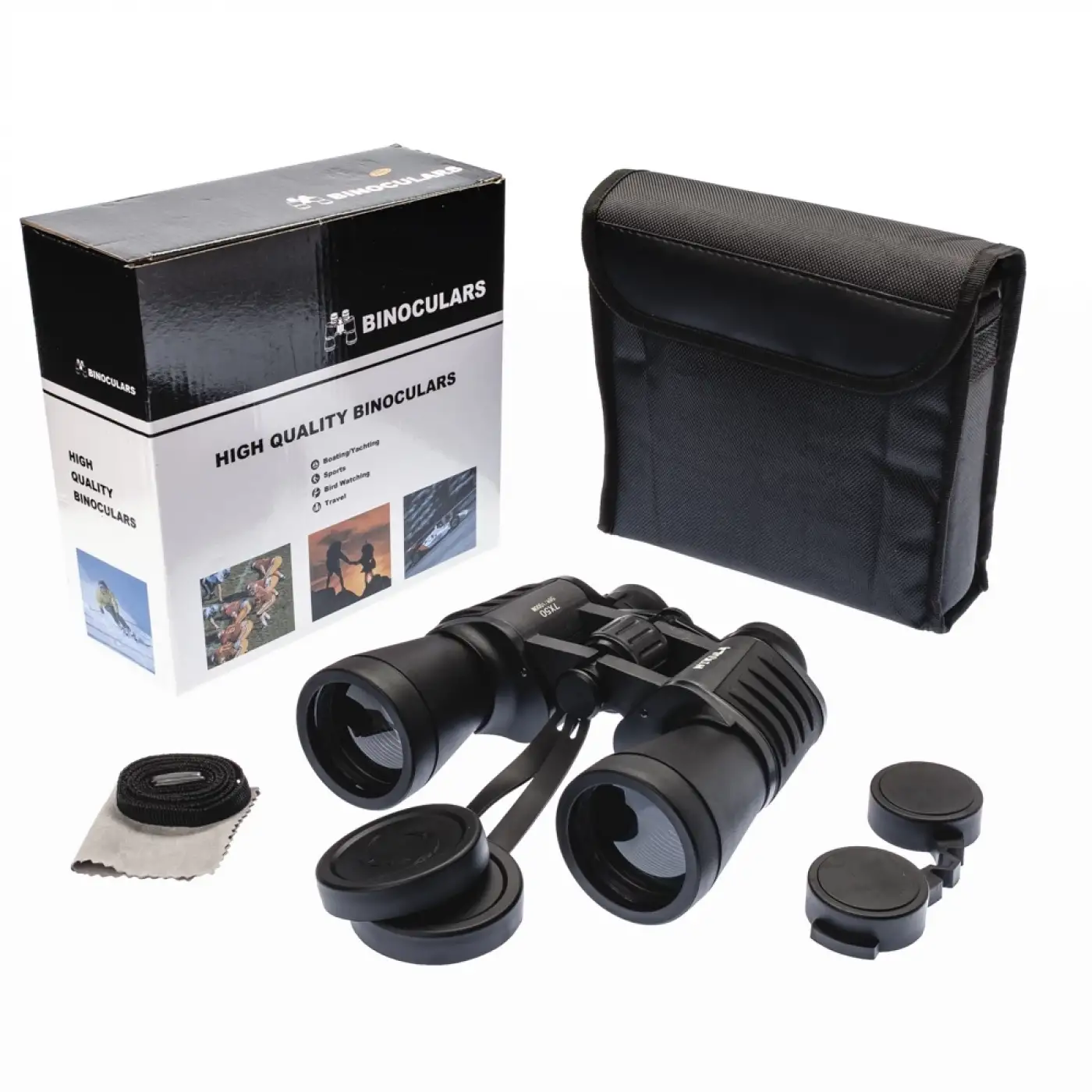 7x50 – Geniş ön Mercekli Profesyonel El Dürbünü – 1000m/56m – Siyah V2