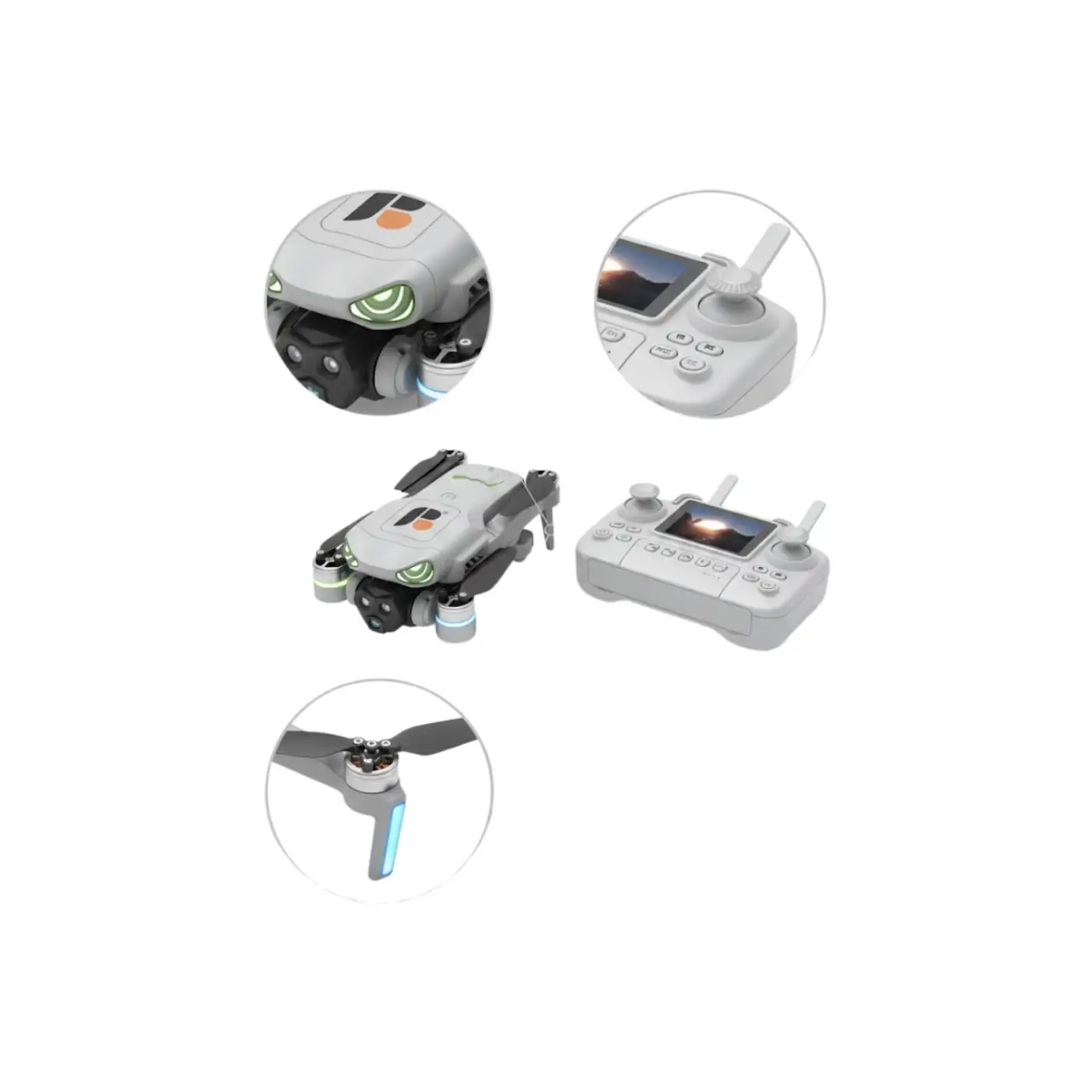 Optik Akış Destekli Stabil Uçuş Drone Seti Zengin Kutu İçeriği